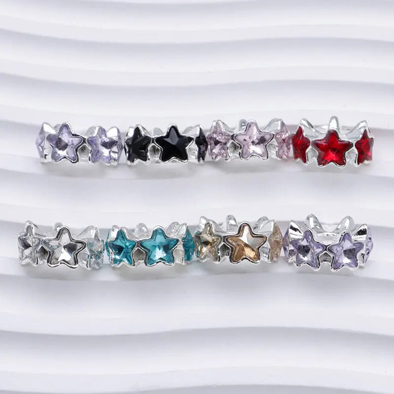 FS5235- 16mm Metal Spacers With 6 Star Diamonds Zoe's DIY Shop