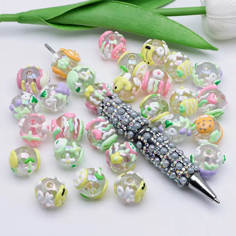 FS5254- 16mm Heavy Oil Fruit Hand-Painted Beads For Keychain Beadable Pens Making Zoe's DIY Shop