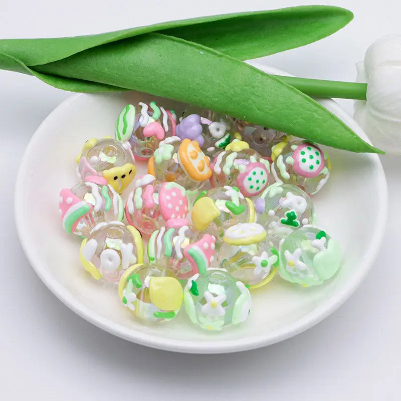 FS5254- 16mm Heavy Oil Fruit Hand-Painted Beads For Keychain Beadable Pens Making Zoe's DIY Shop