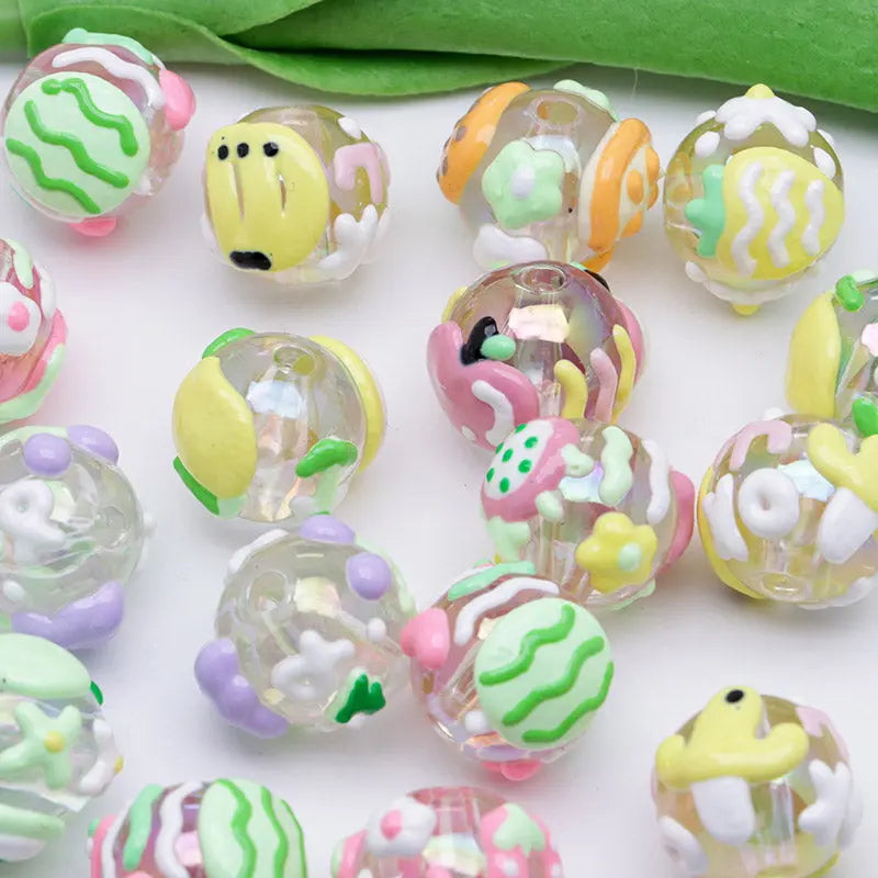 FS5254- 16mm Heavy Oil Fruit Hand-Painted Beads For Keychain Beadable Pens Making Zoe's DIY Shop