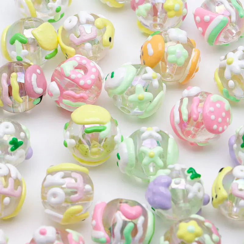FS5254- 16mm Heavy Oil Fruit Hand-Painted Beads For Keychain Beadable Pens Making Zoe's DIY Shop