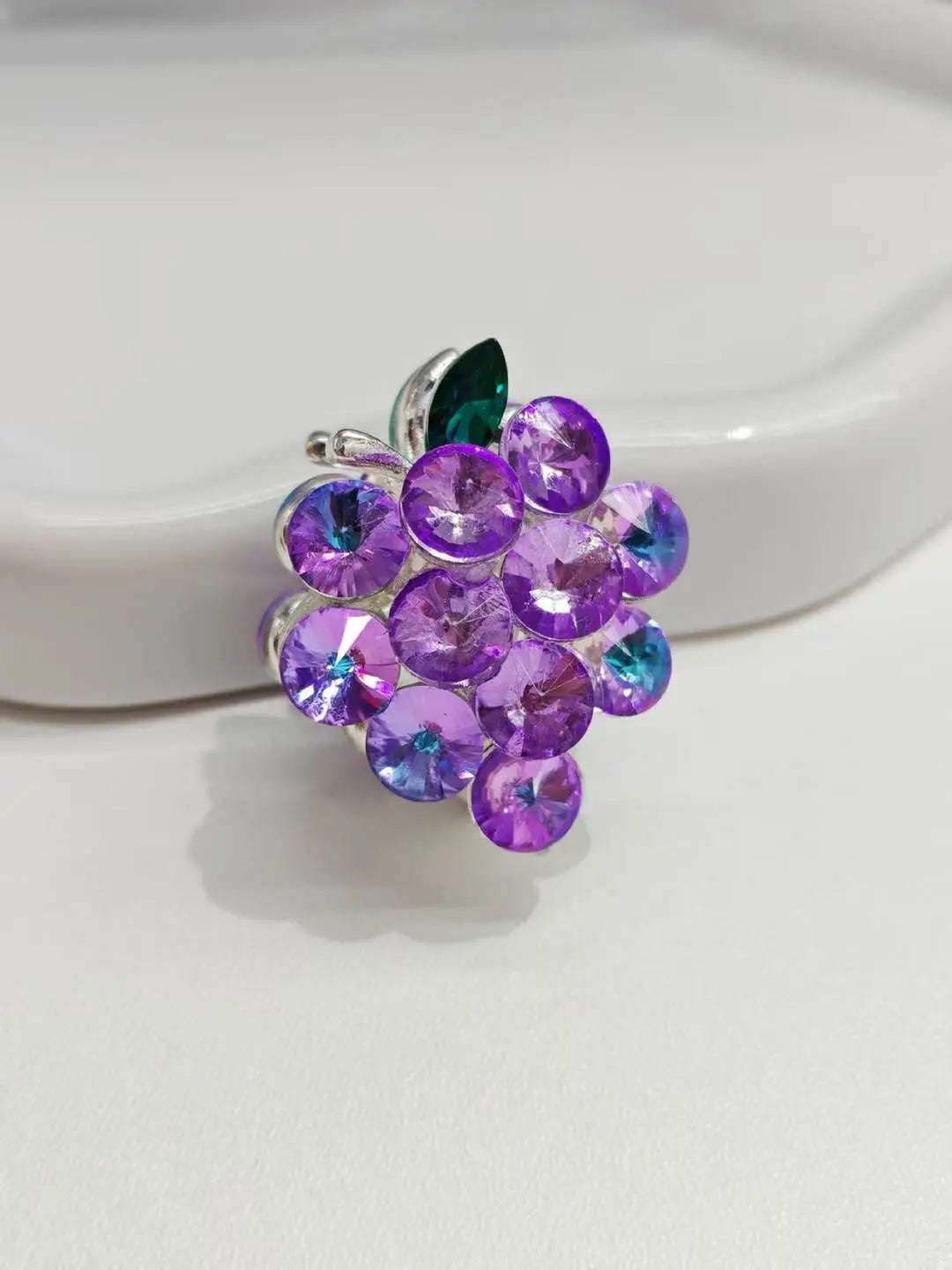 FS5281- Grape Diamonds Metal Beads