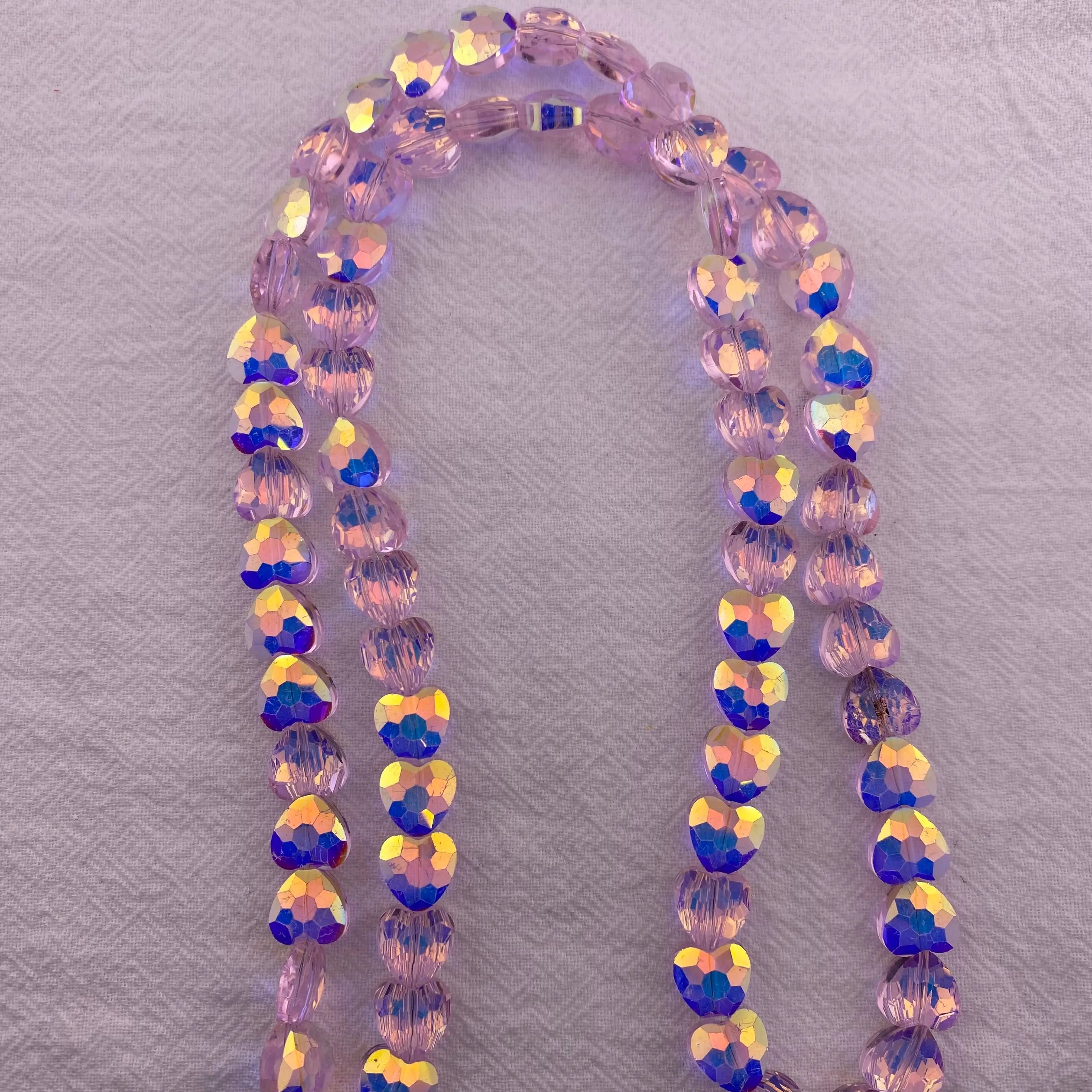 FS5377- 10*10mm About 70PCS/Strand Heart Glass Beads Zoe's DIY Shop