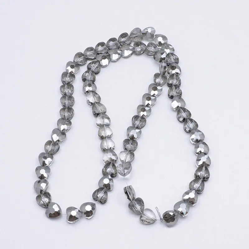 FS5377- 10*10mm About 70PCS/Strand Heart Glass Beads Zoe's DIY Shop