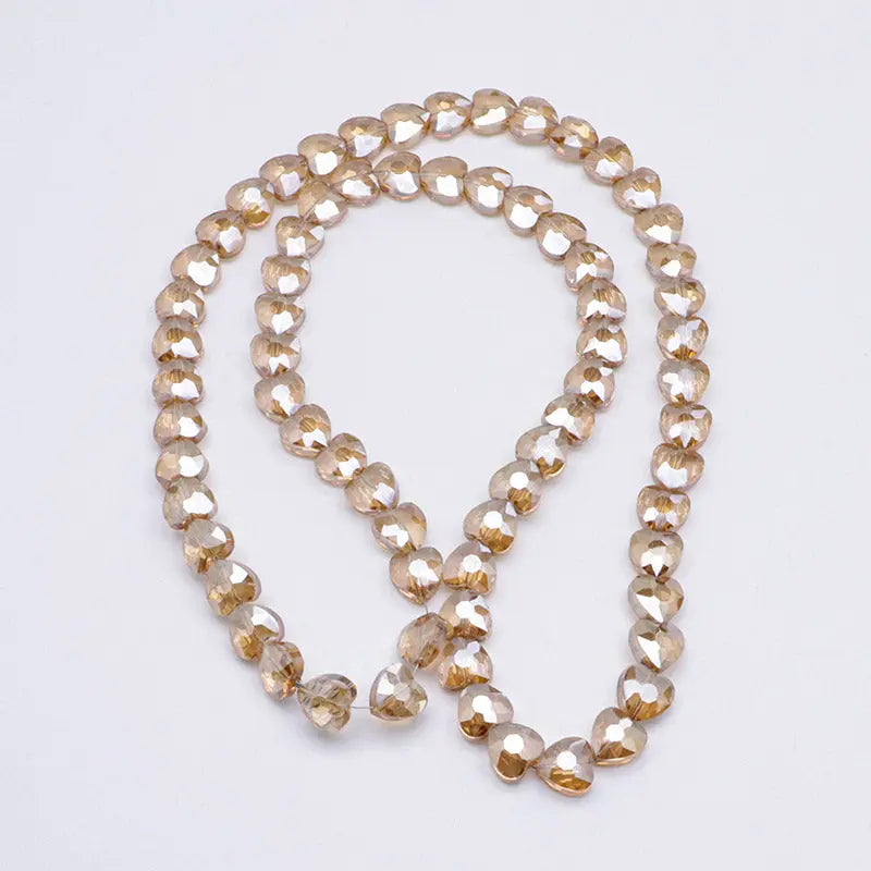 FS5377- 10*10mm About 70PCS/Strand Heart Glass Beads Zoe's DIY Shop