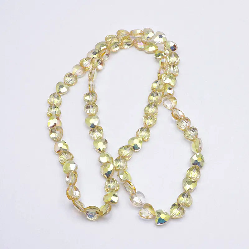 FS5377- 10*10mm About 70PCS/Strand Heart Glass Beads Zoe's DIY Shop