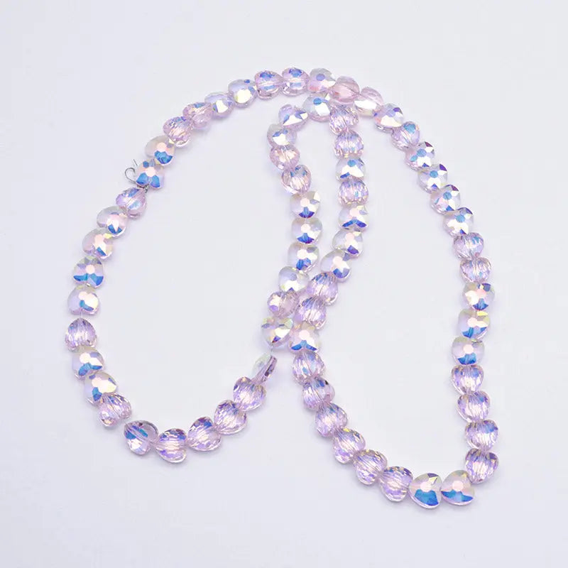 FS5377- 10*10mm About 70PCS/Strand Heart Glass Beads Zoe's DIY Shop