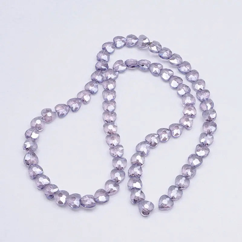 FS5377- 10*10mm About 70PCS/Strand Heart Glass Beads Zoe's DIY Shop