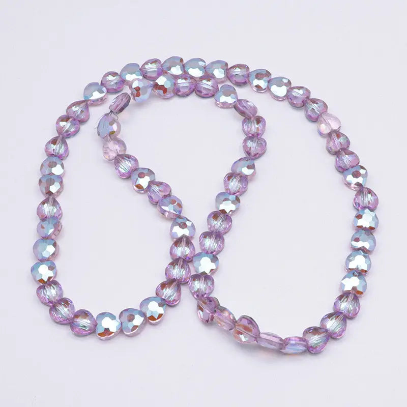 FS5377- 10*10mm About 70PCS/Strand Heart Glass Beads Zoe's DIY Shop