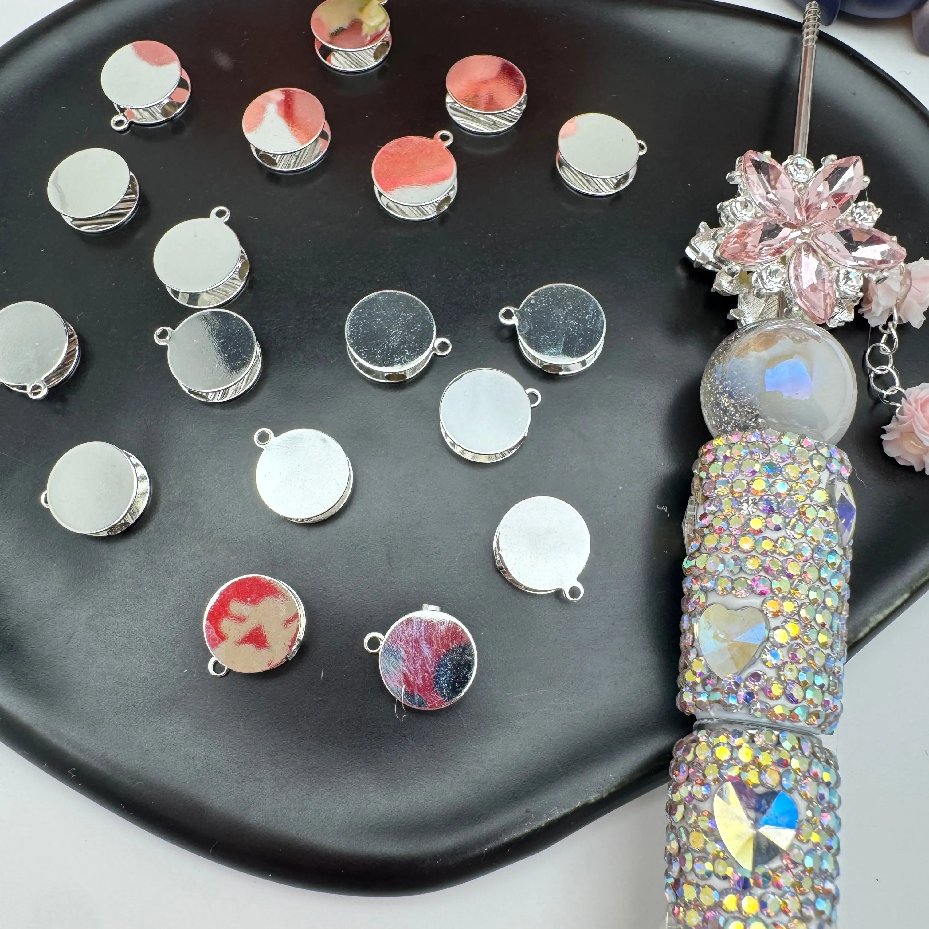 FS5397-About 10mm Metal Based Beads Fit For Beadable Pens Zoe's DIY Shop