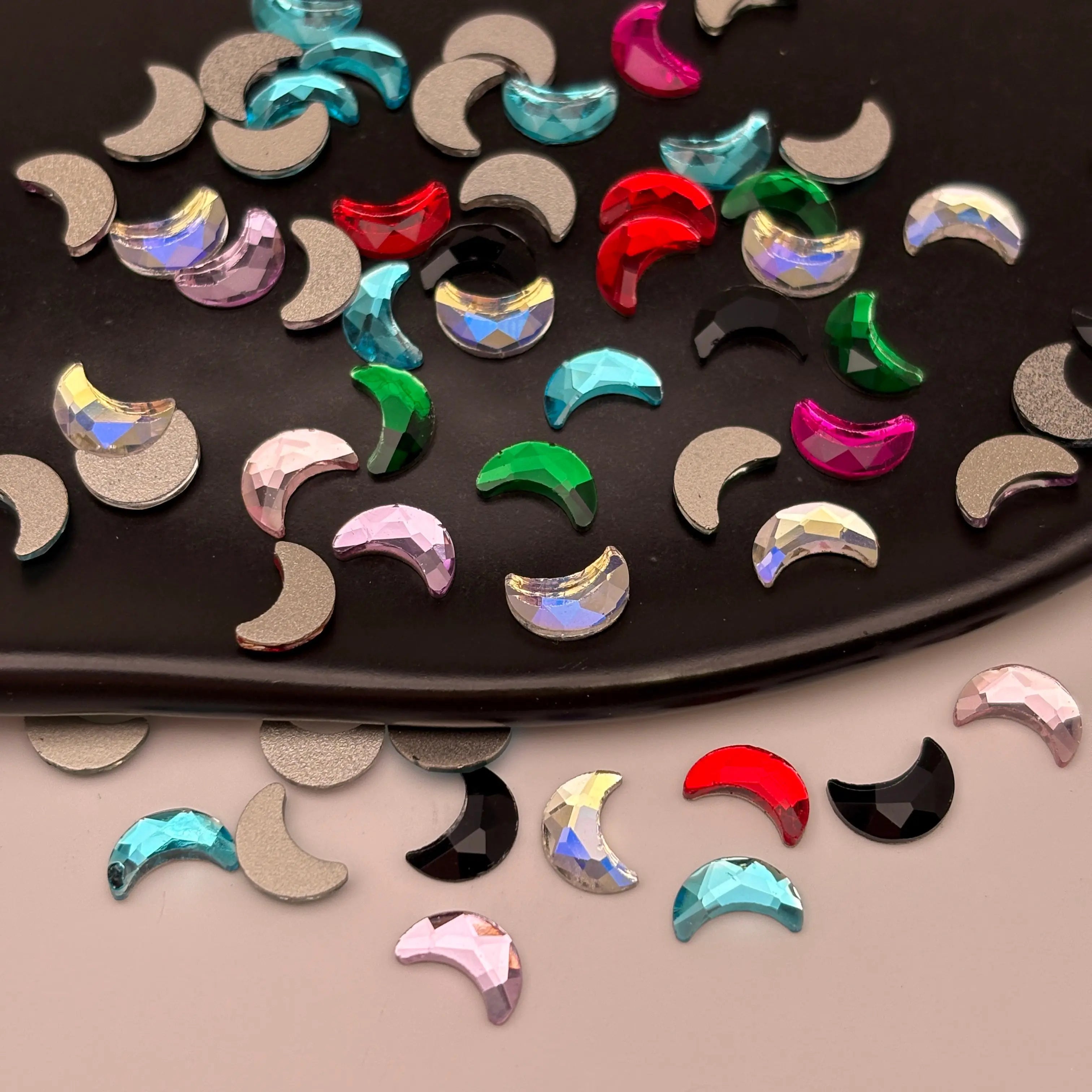 FS5420- 5*8mm Moon Crystal Diamonds Nail Art Stickers For DIY Projects Zoe's DIY Shop