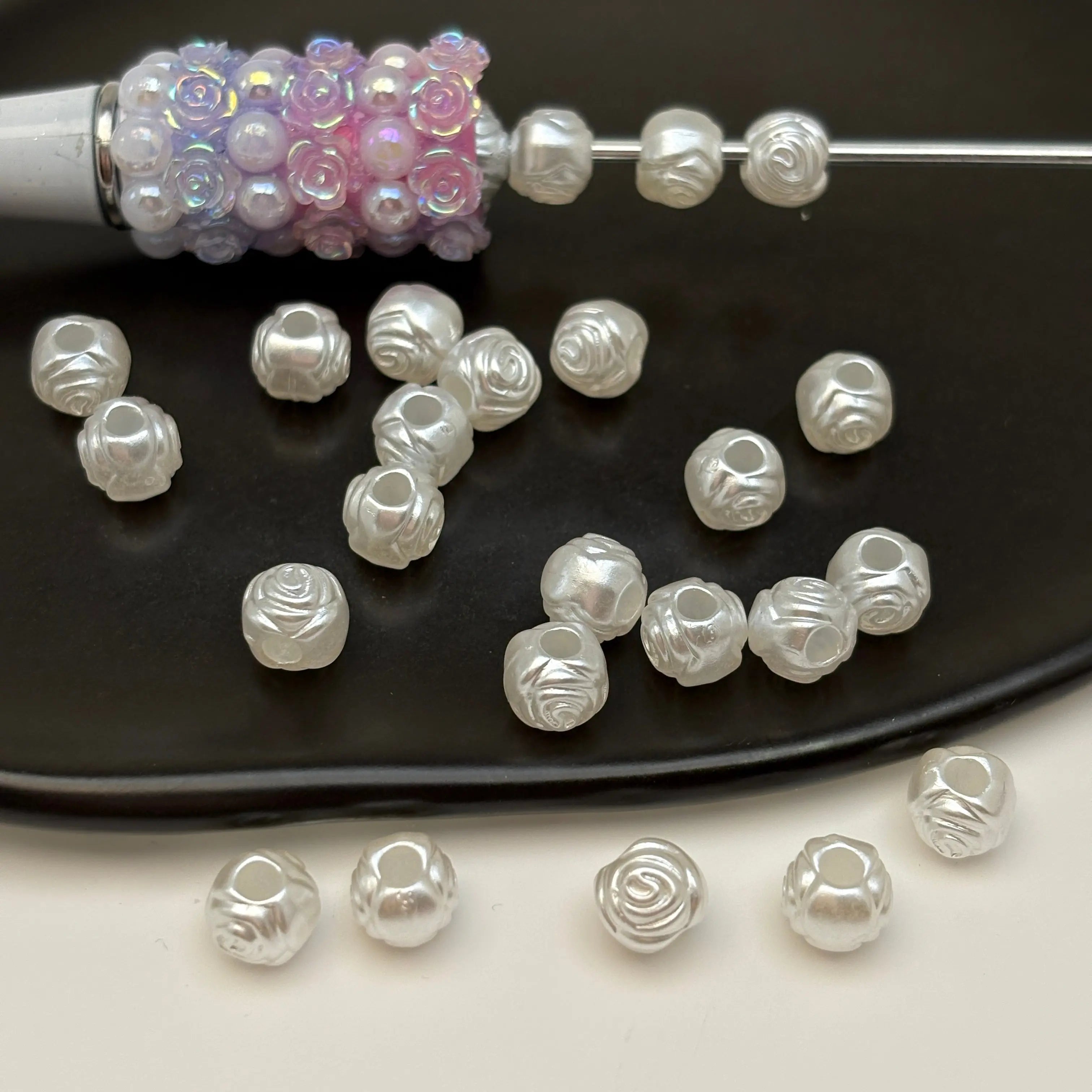 FS5424- 7mm Rose Pearl Beads Fit For Pen For DIY Projects Zoe's DIY Shop