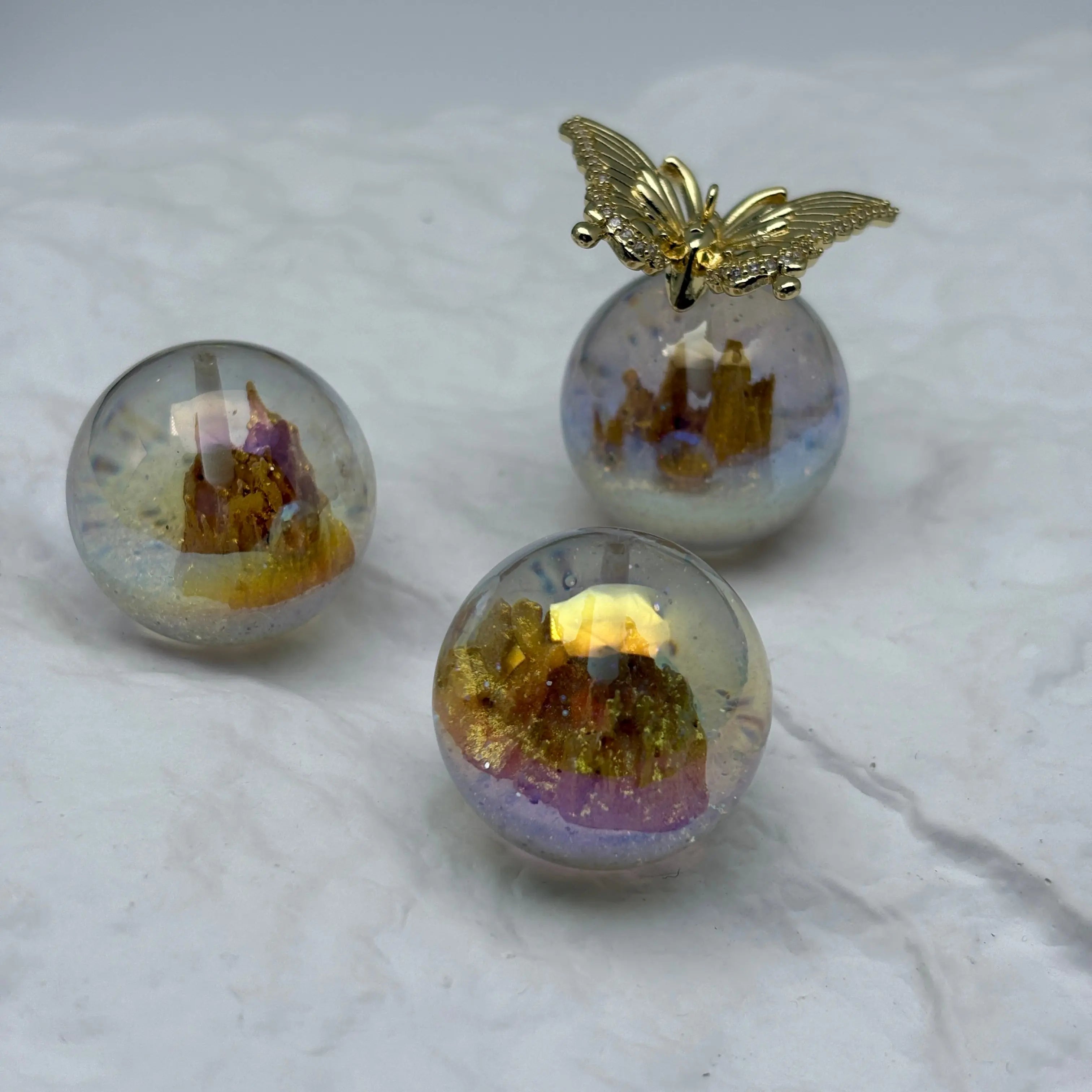 FS5453- 25mm New UV Half Hole Castle Beads For Pendent For DIY Projects Zoe's DIY Shop