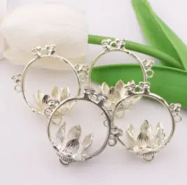 FS5677- Lotus Lantern Base with Hanging Hole (No Light Included) Zoe DIY Wholesale