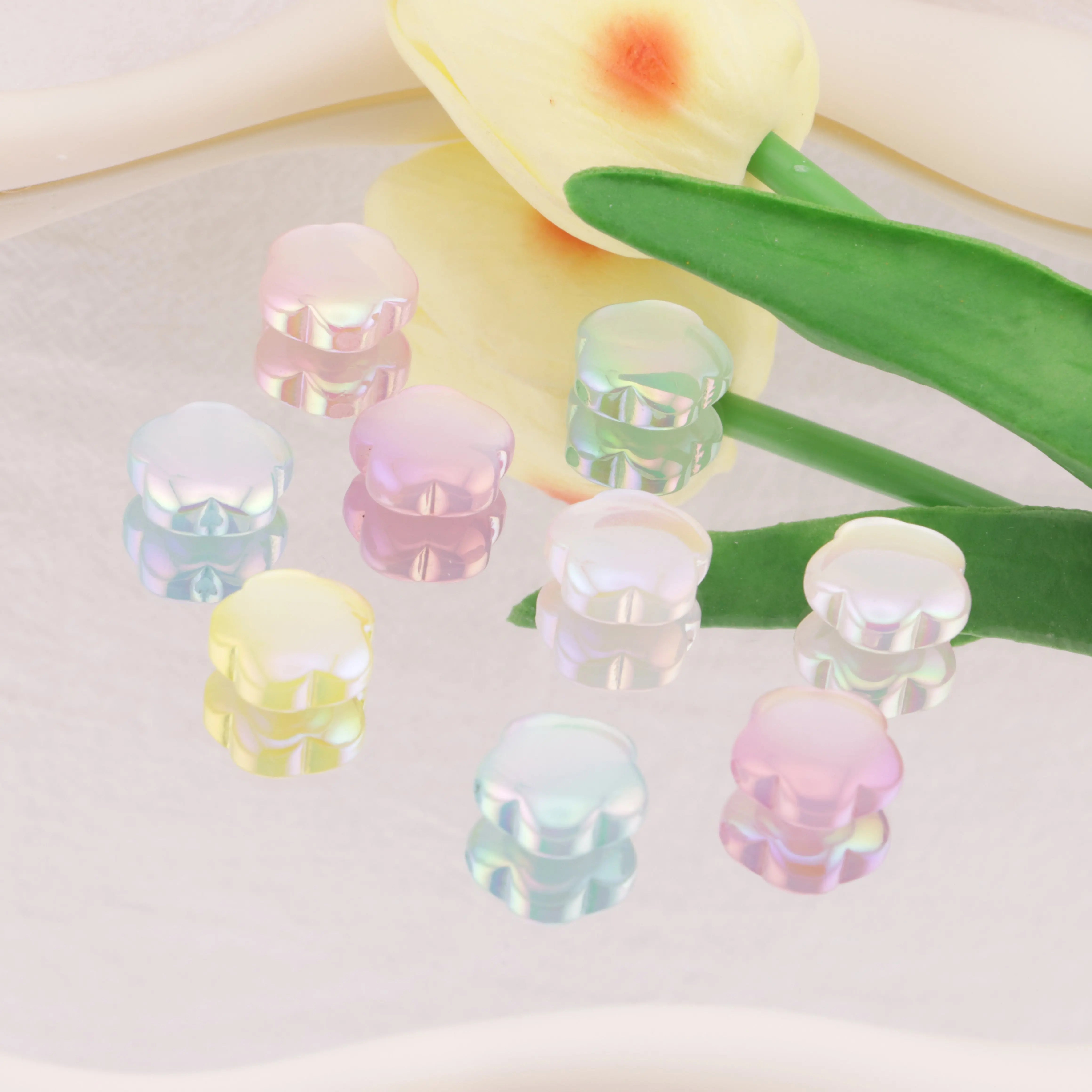 FS5728-About 17mm Flower Cat Eye Resin Beads Zoe DIY Wholesale