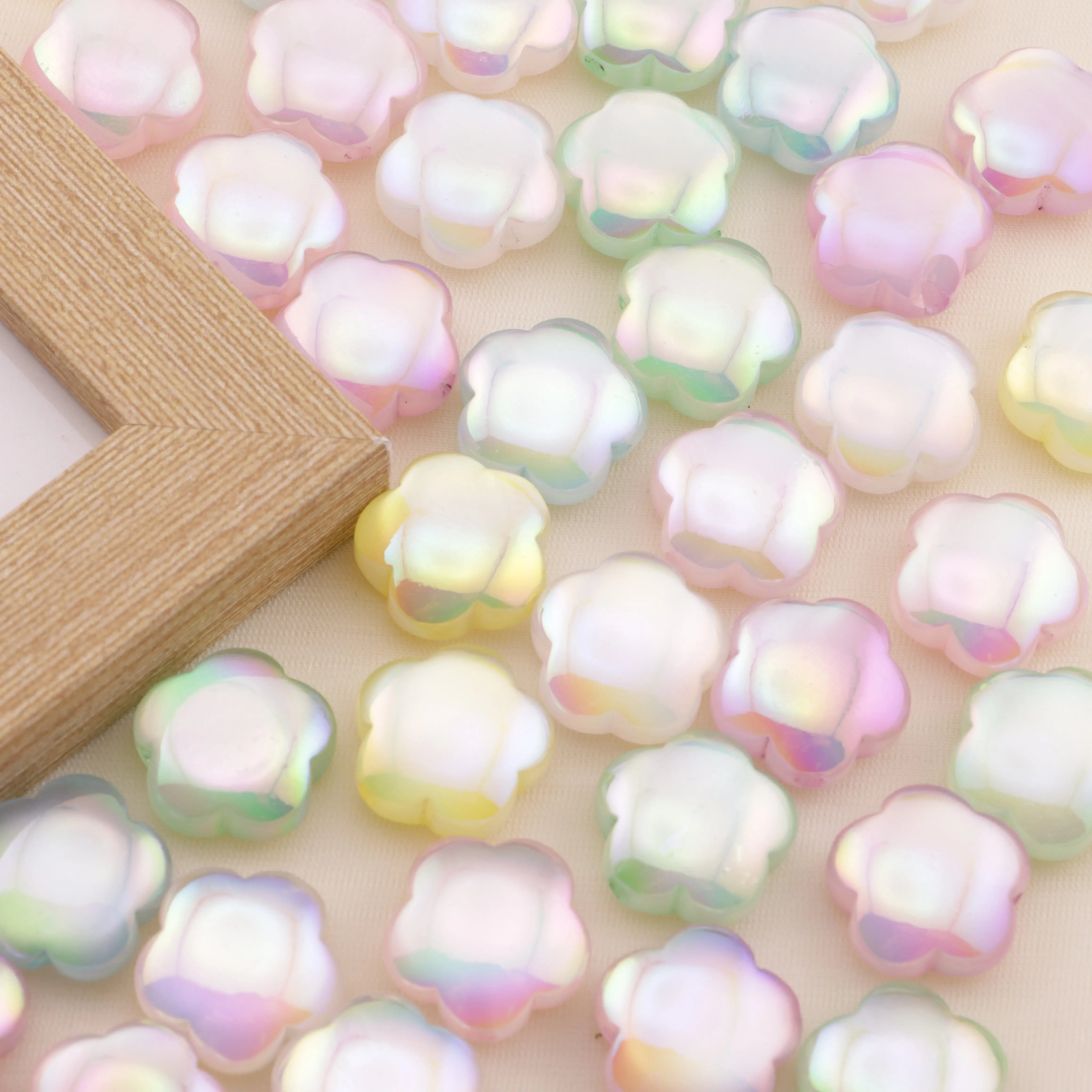 FS5728-About 17mm Flower Cat Eye Resin Beads Zoe DIY Wholesale