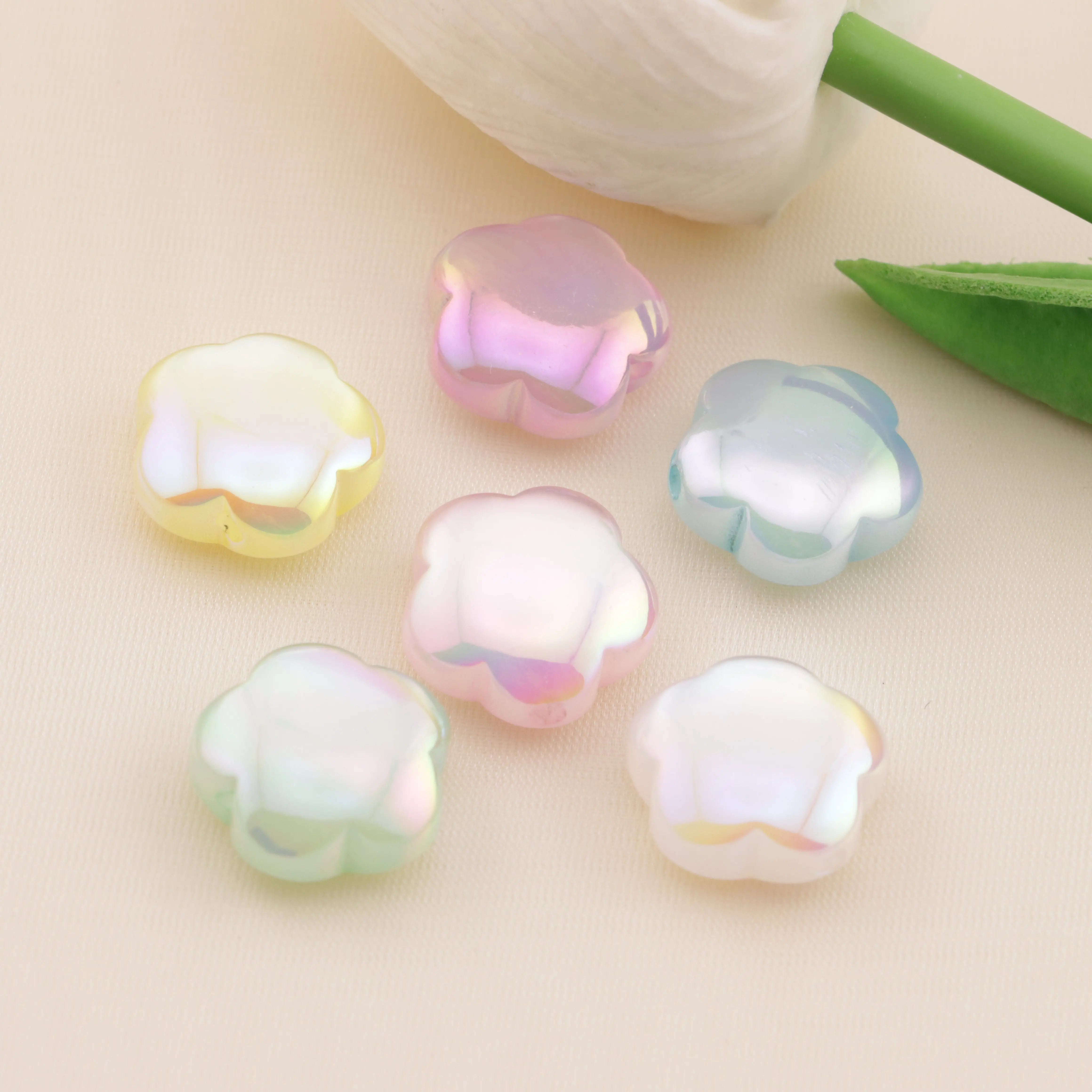 FS5728-About 17mm Flower Cat Eye Resin Beads Zoe DIY Wholesale