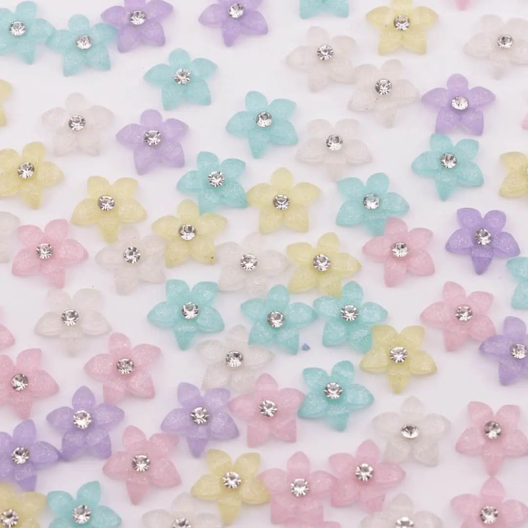 FS5731-13mm Five-petal Flower Patch With Diamonds Zoe DIY Wholesale
