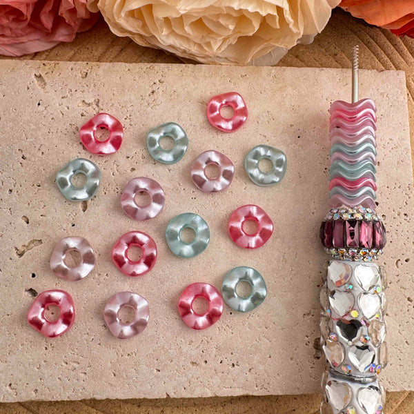 FS5850-13mm  Pearl Looking Wave Spacer Spacer Zoe's DIY Shop