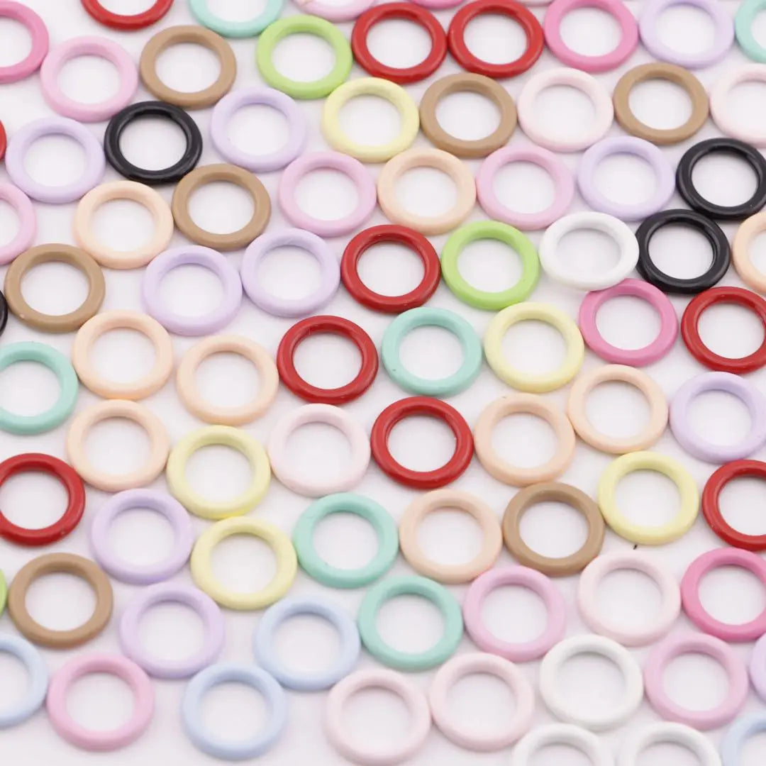 FS5946-About 9mm Size Random Mixed Closed Metal Ring Zoe DIY Wholesale