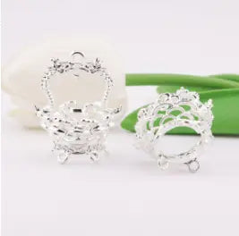 FS6007-Double Dragon Basket Lantern Metal Six Pendulum Zoe DIY Wholesale