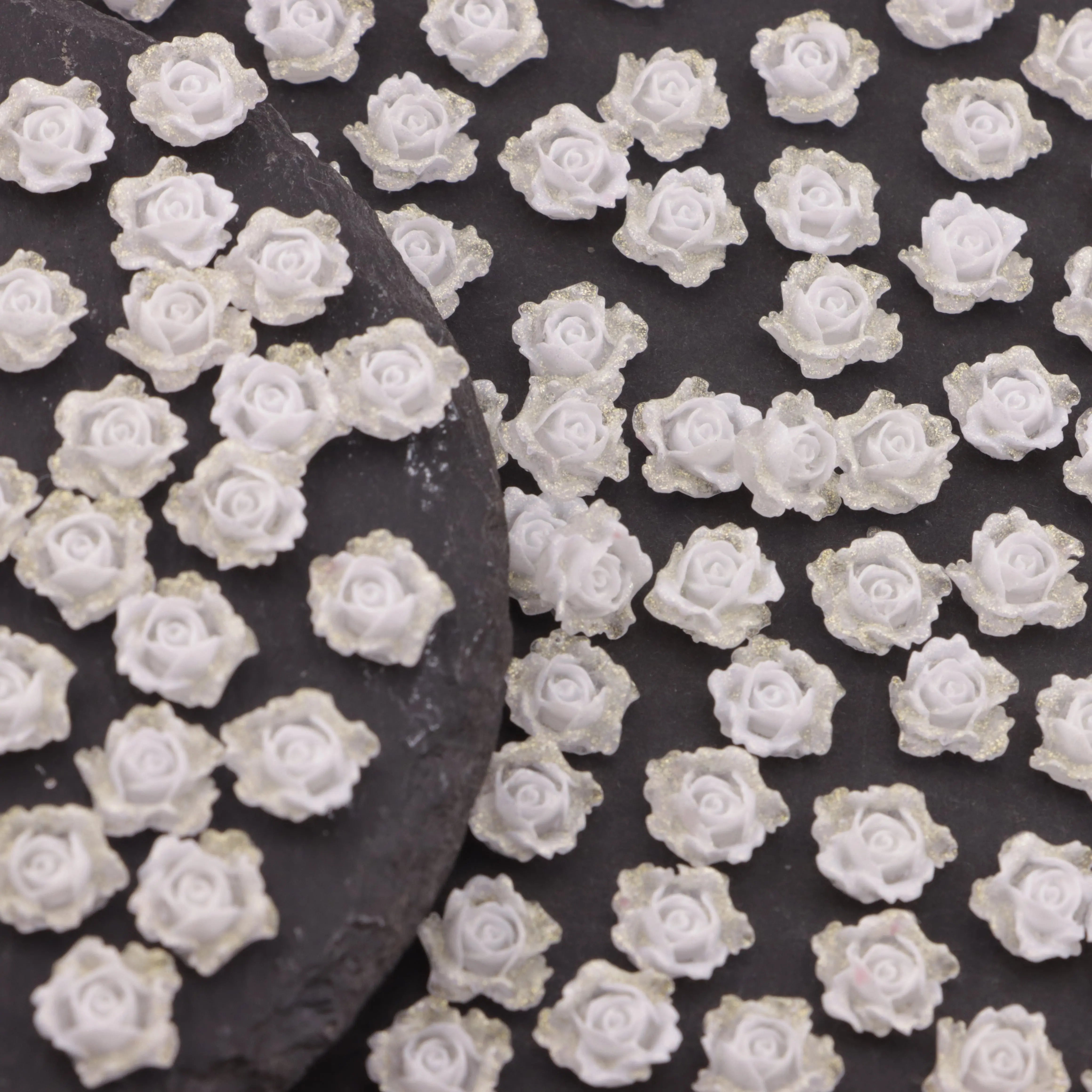 FS6144-8MM Luminous Soft Flower Charms Zoe DIY Wholesale