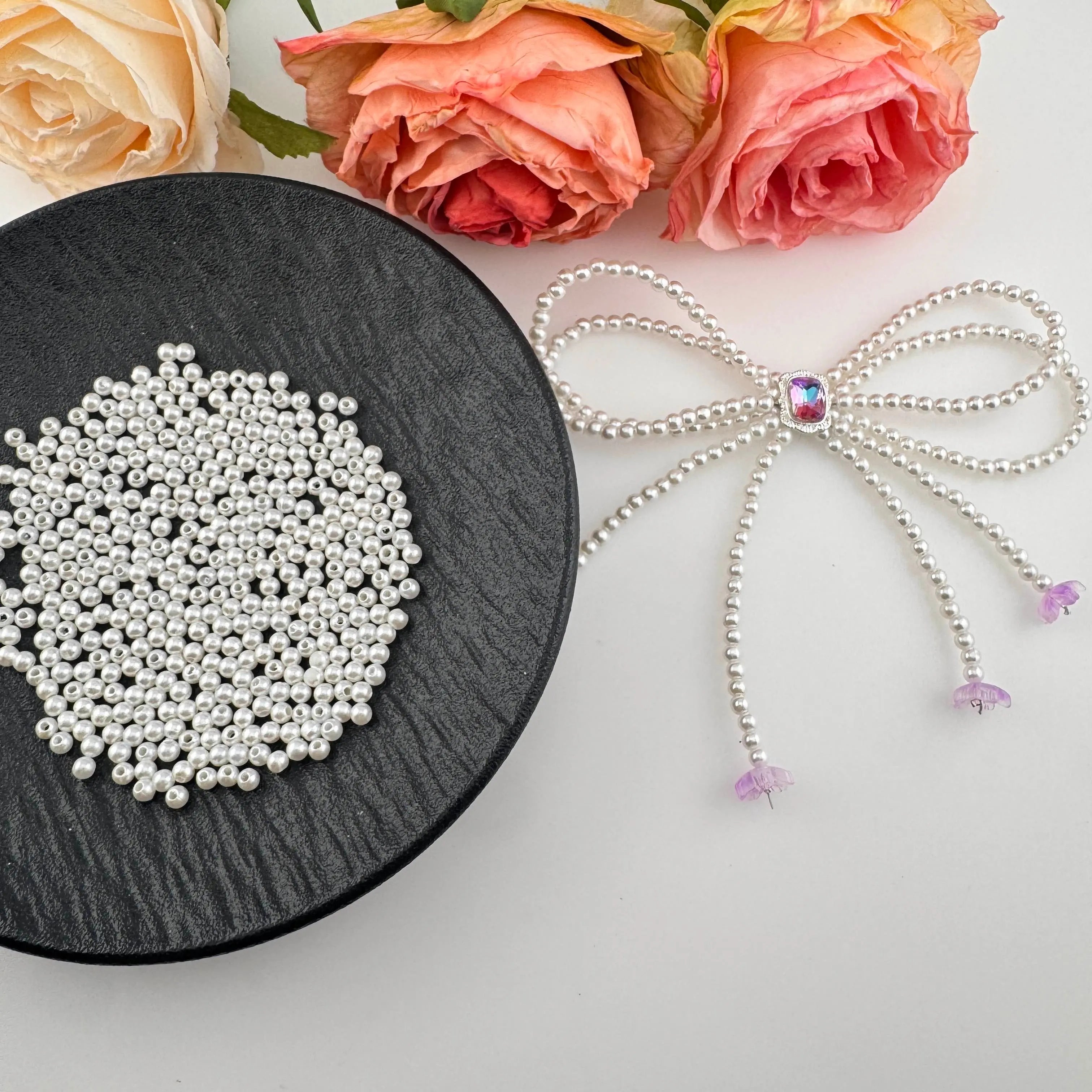 FS6146-4MM Pearl Beads Samll Hole Zoe DIY Wholesale