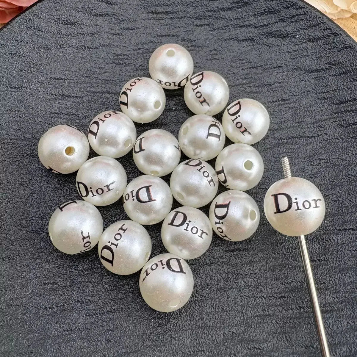 FS6287-16mm Pearl Looking Acrylic Beads Zoe DIY Wholesale