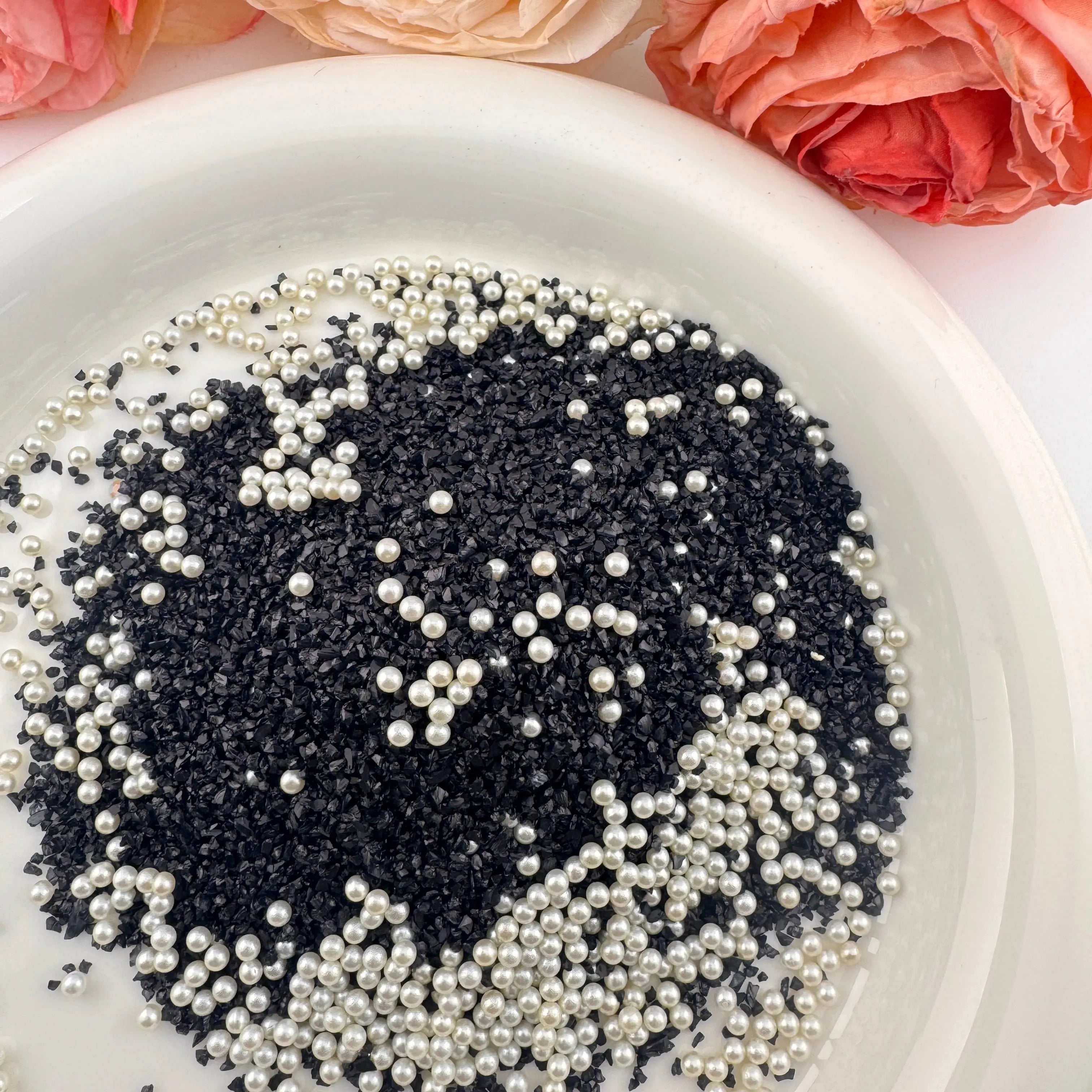 FS6298-UV Color Glass Sand + Pearl Mixed: Colored Plated Glass Sand + Pearl Mixed Style ZoeDIY Shop