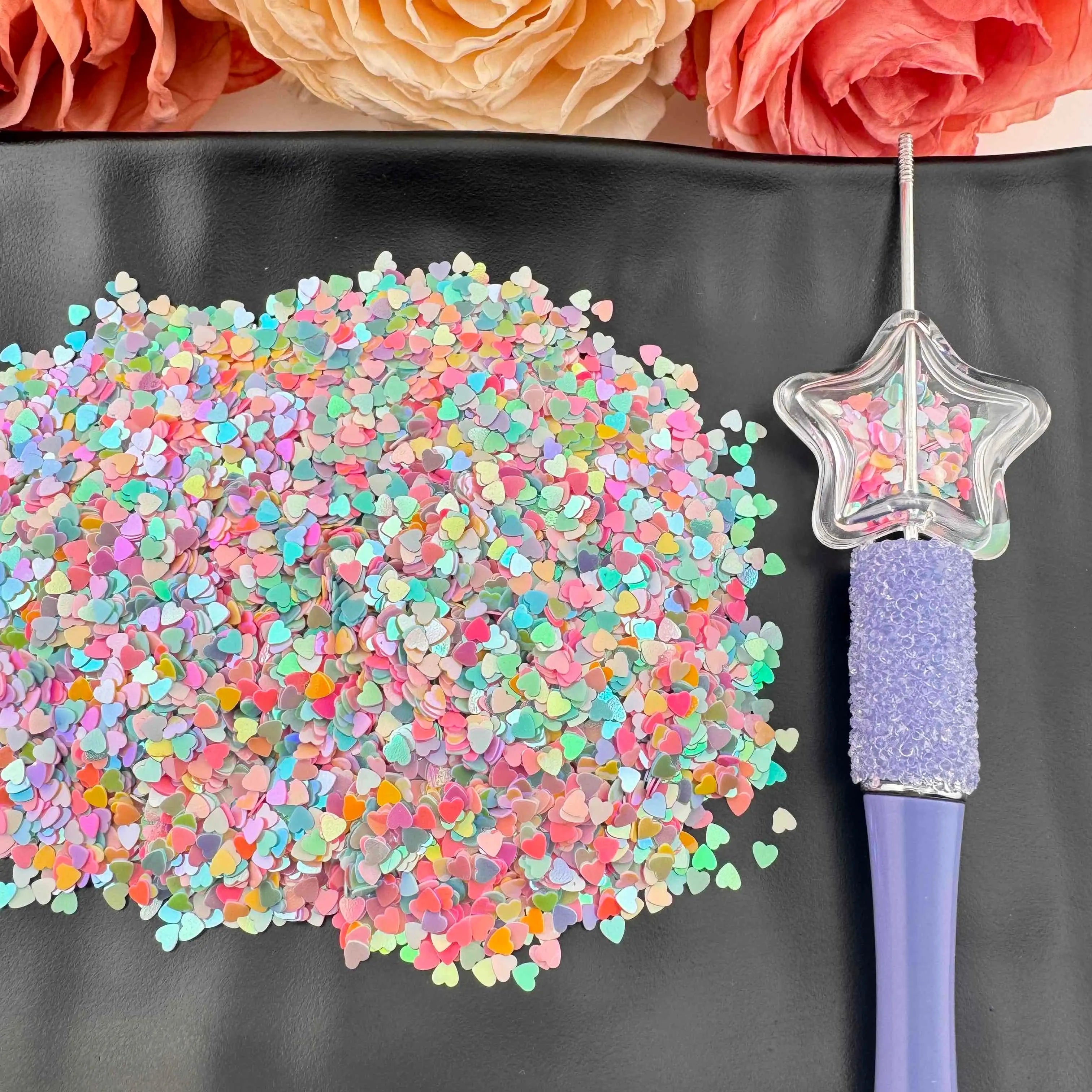FS6299-About 3mm Random Mixed Heart Flash Chips Zoe DIY Wholesale