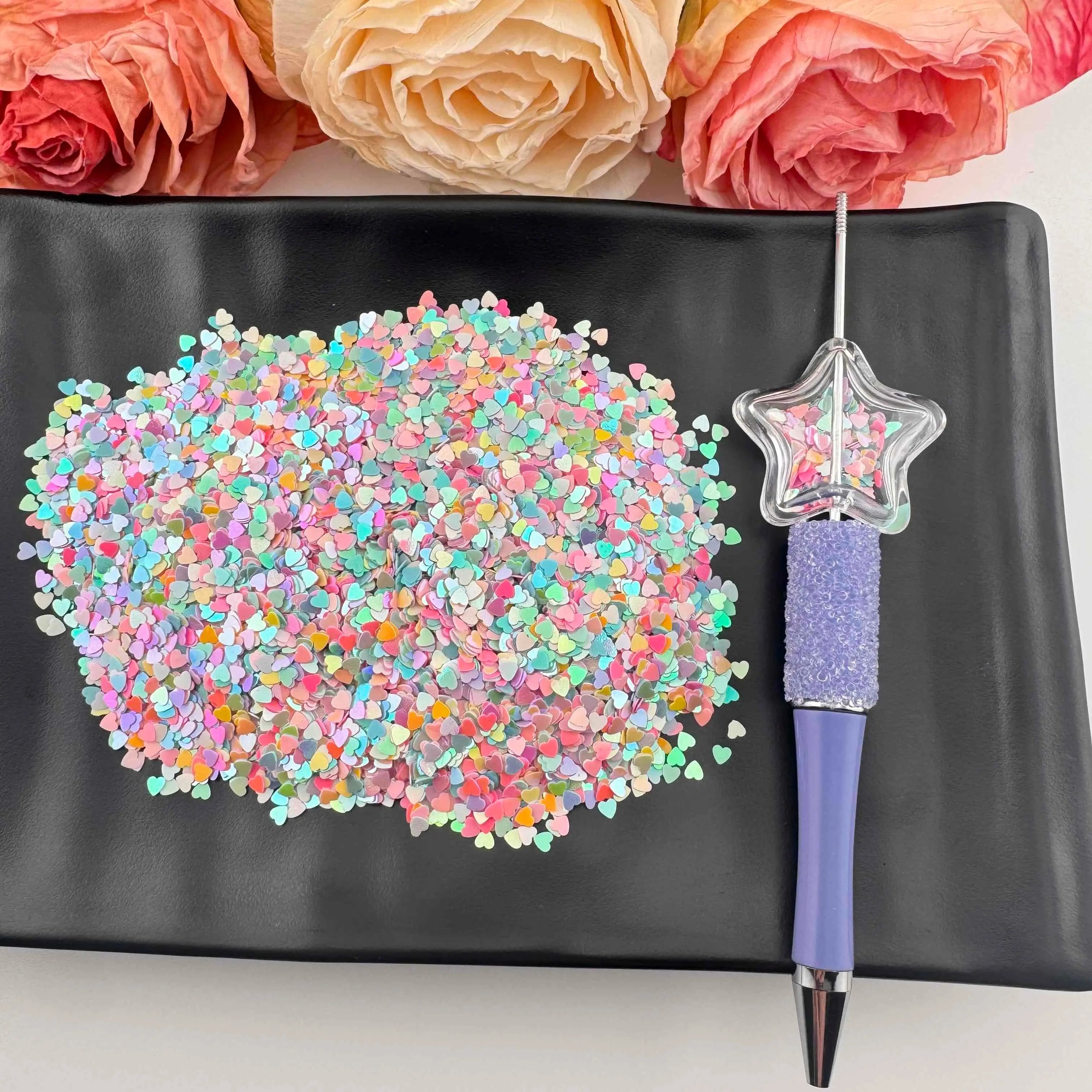 FS6299-About 3mm Random Mixed Heart Flash Chips Zoe DIY Wholesale