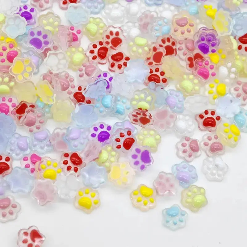 FS6459-About 10mm dual color luminous cat paw nail patch Zoe DIY Wholesale