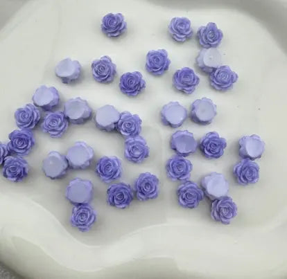 FS6533-9mm Luminous Soft Flower Charms Luminous Camellias Roses Nail Art Charms Soft Carved Leaf Flower Charms for Nails Design For DIY Project Zoe's DIY Shop