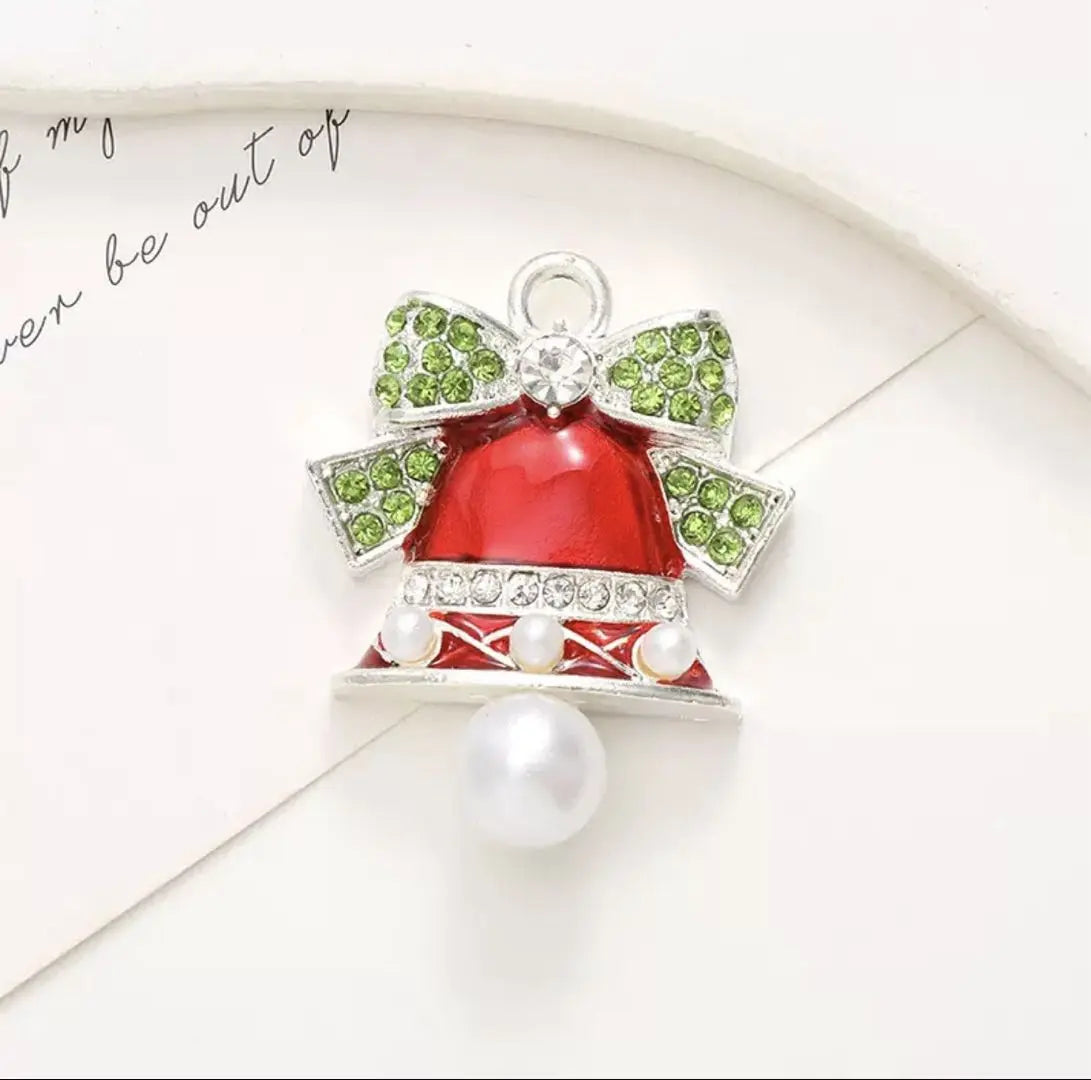 FS6913-About 38*31mm Christmas Bell Metal Patch Zoe DIY Wholesale
