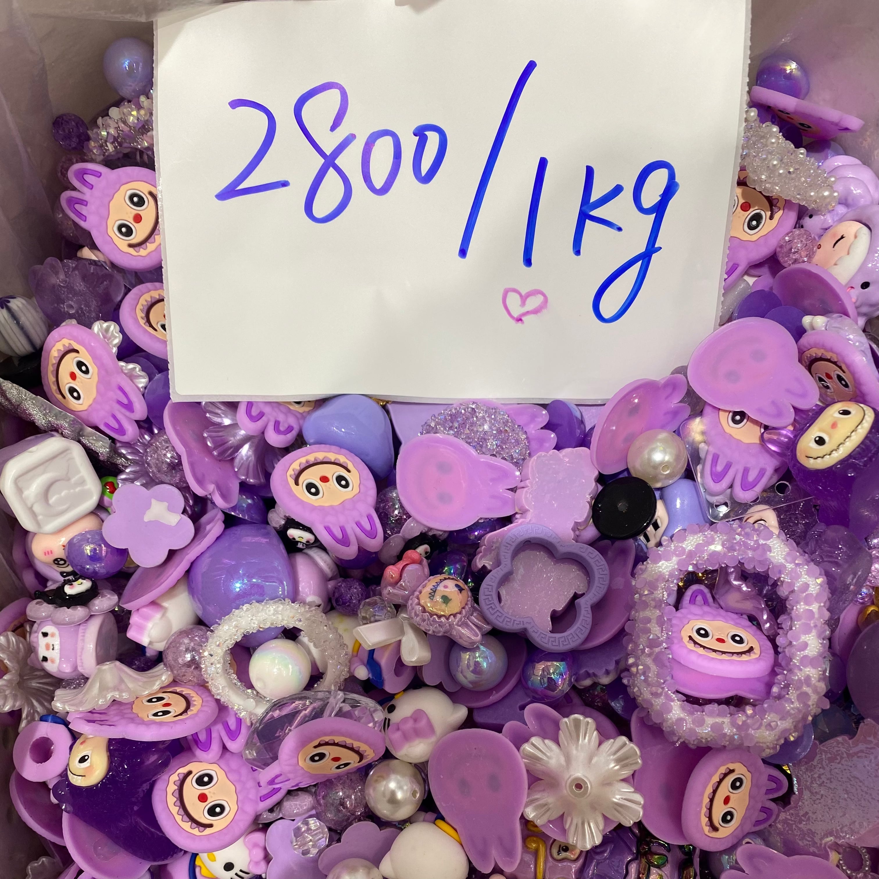 1kg Random Mixed Acrylic Resin Beads Zoe DIY Wholesale