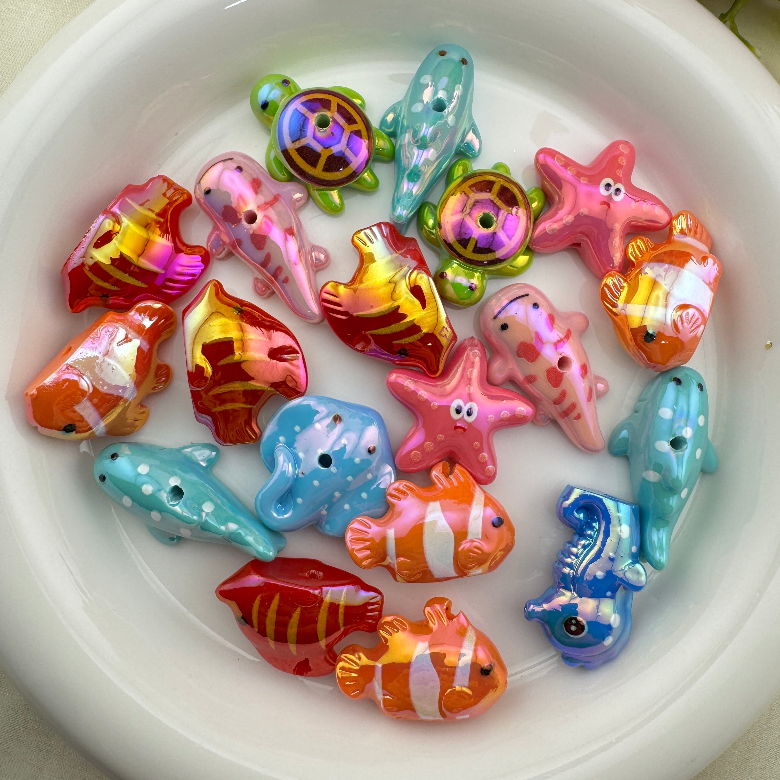 FS6729-Marine Animal Series Resin Beads Zoe's DIY Shop