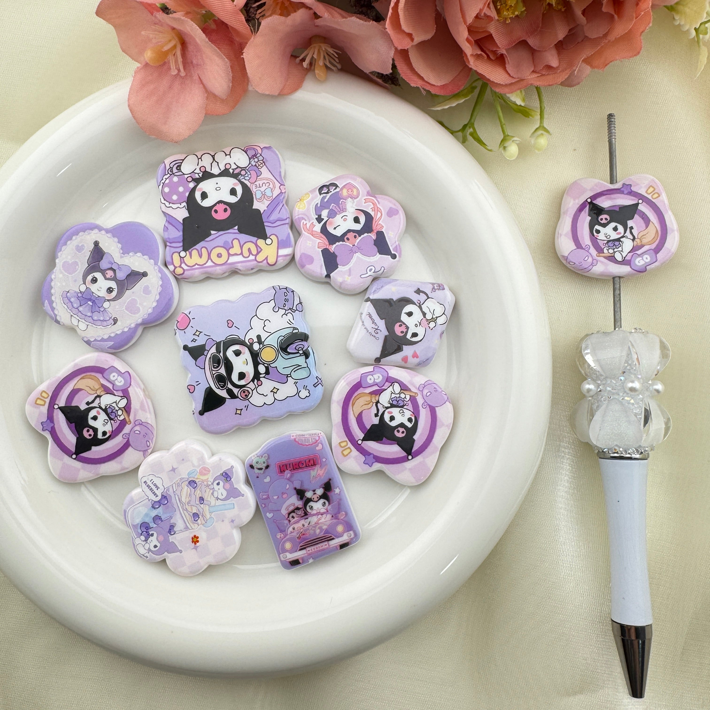 FS6746-Kuromi Printed Mixed Acrylic Beads Zoe's DIY Shop