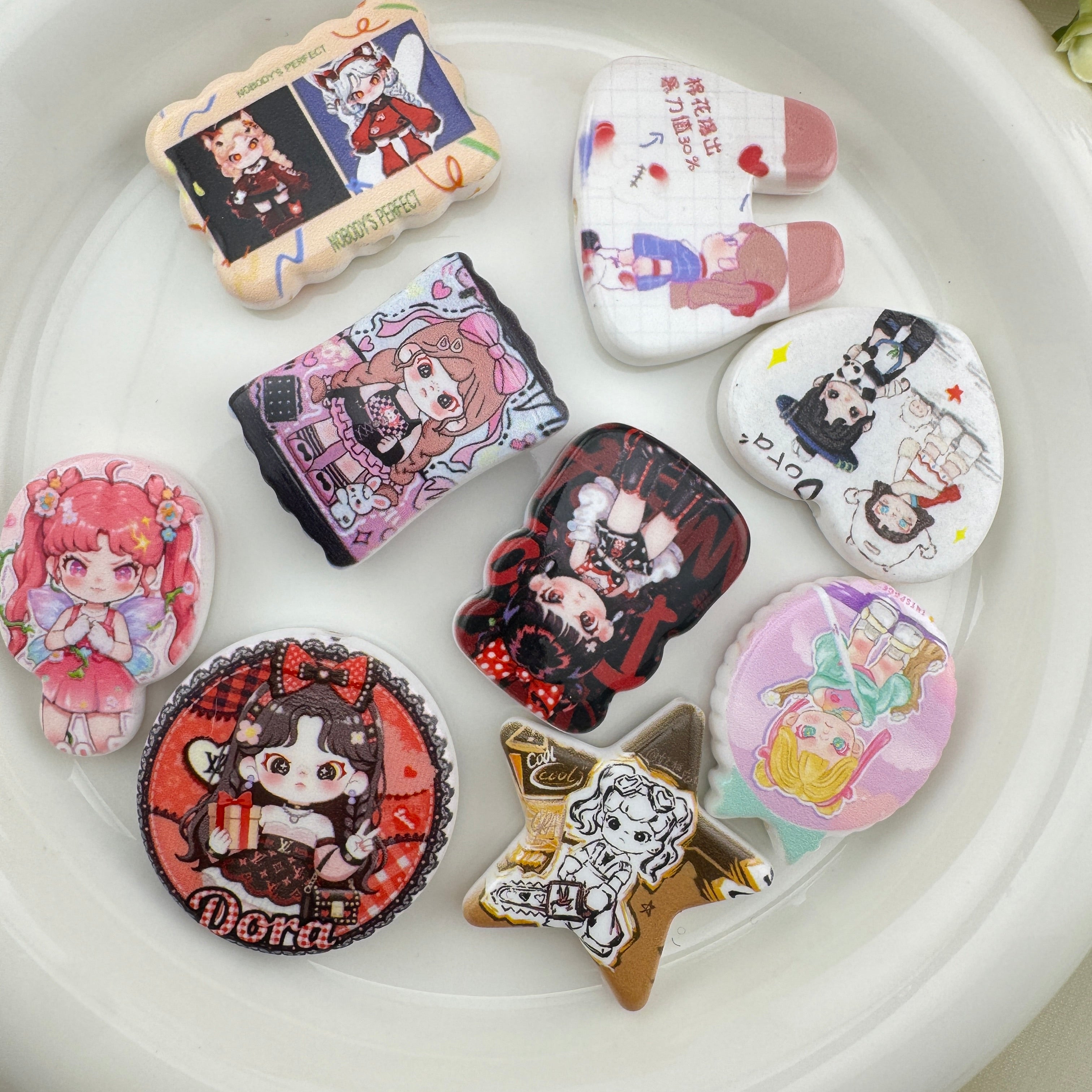 FS6745-Zora Printed Mixed Acrylic Beads Zoe's DIY Shop