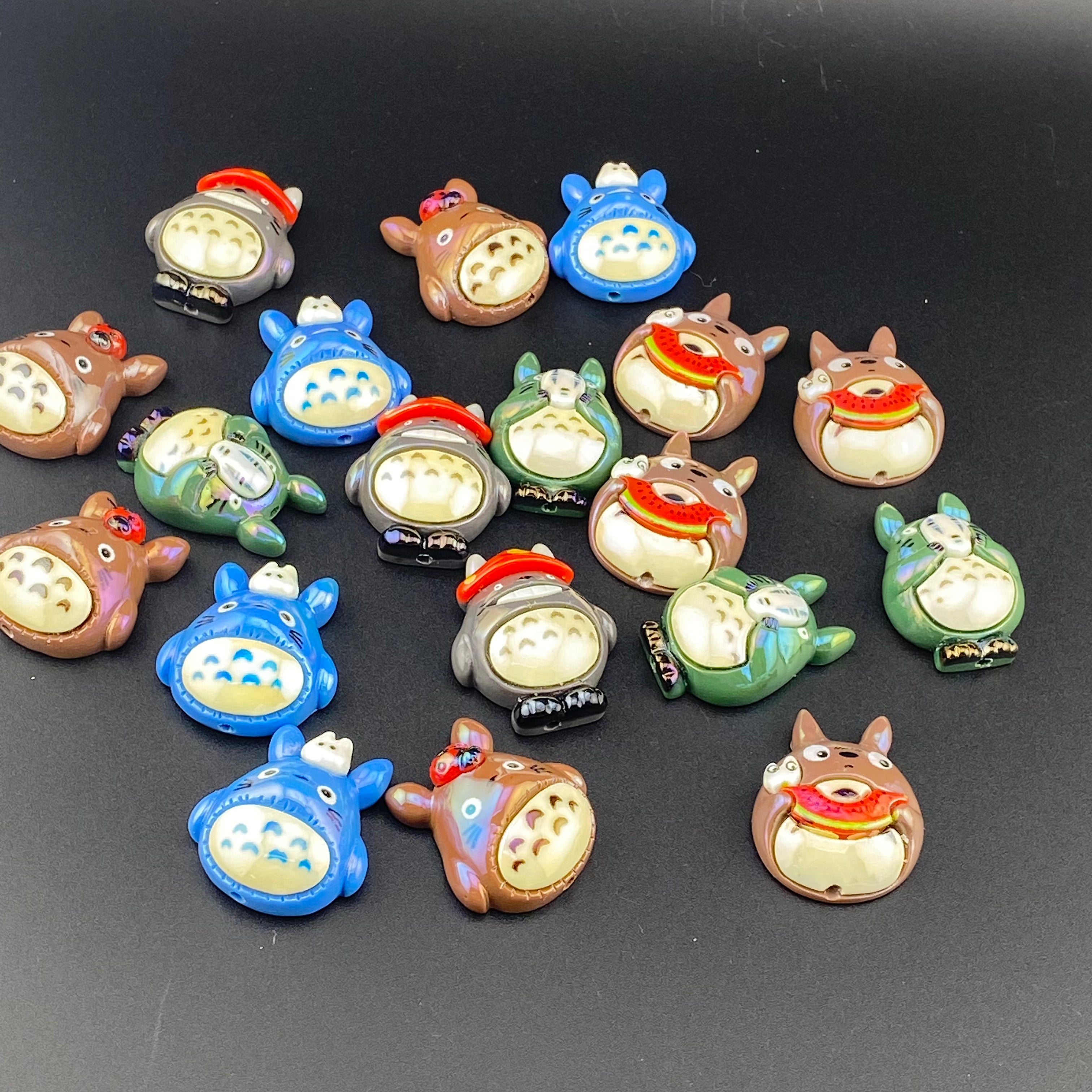 Mixed Color UV Shiny Totoro Resin Beads Fit For Beadable Pens