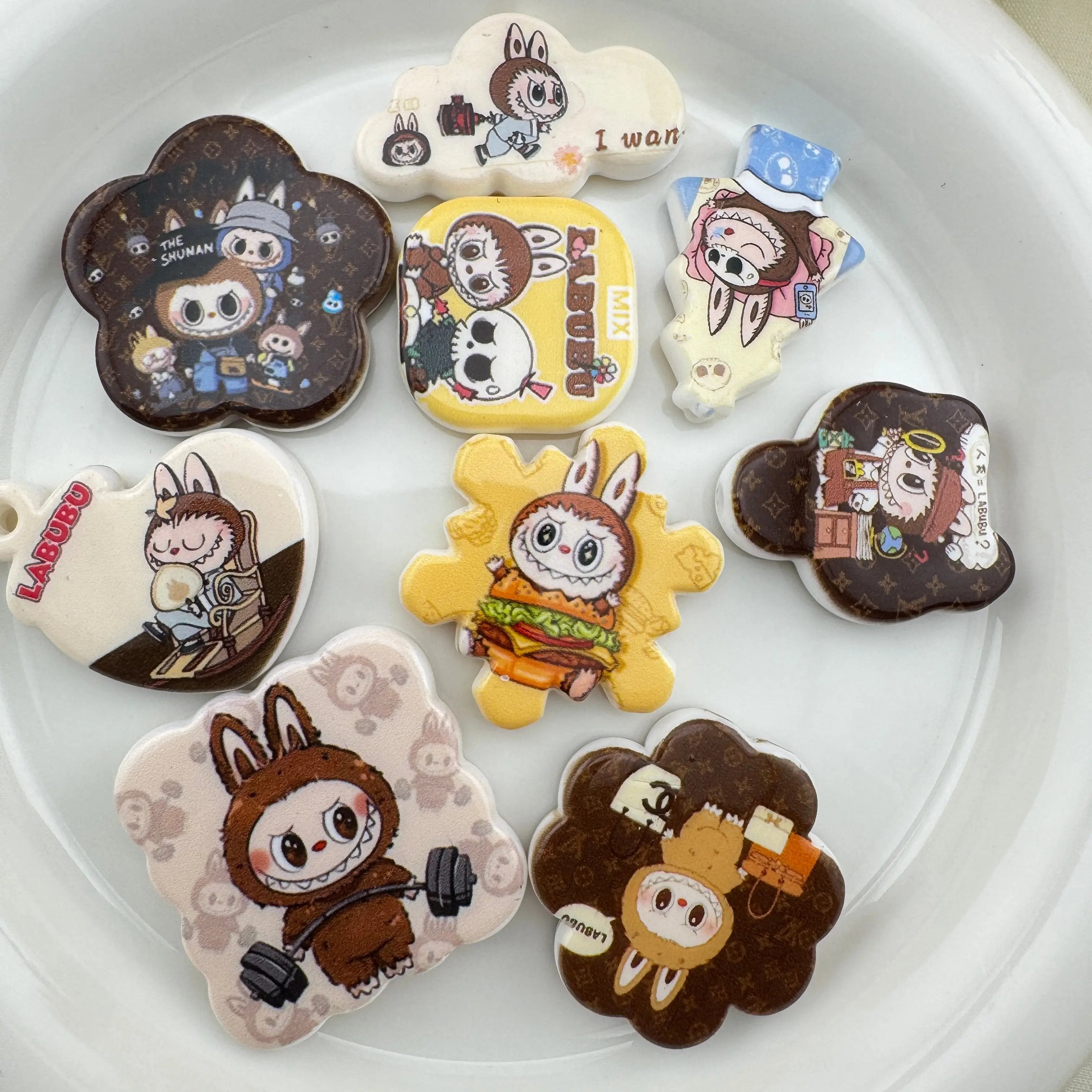 FS6742-Labubu Printed Mixed Acrylic Beads Zoe's DIY Shop