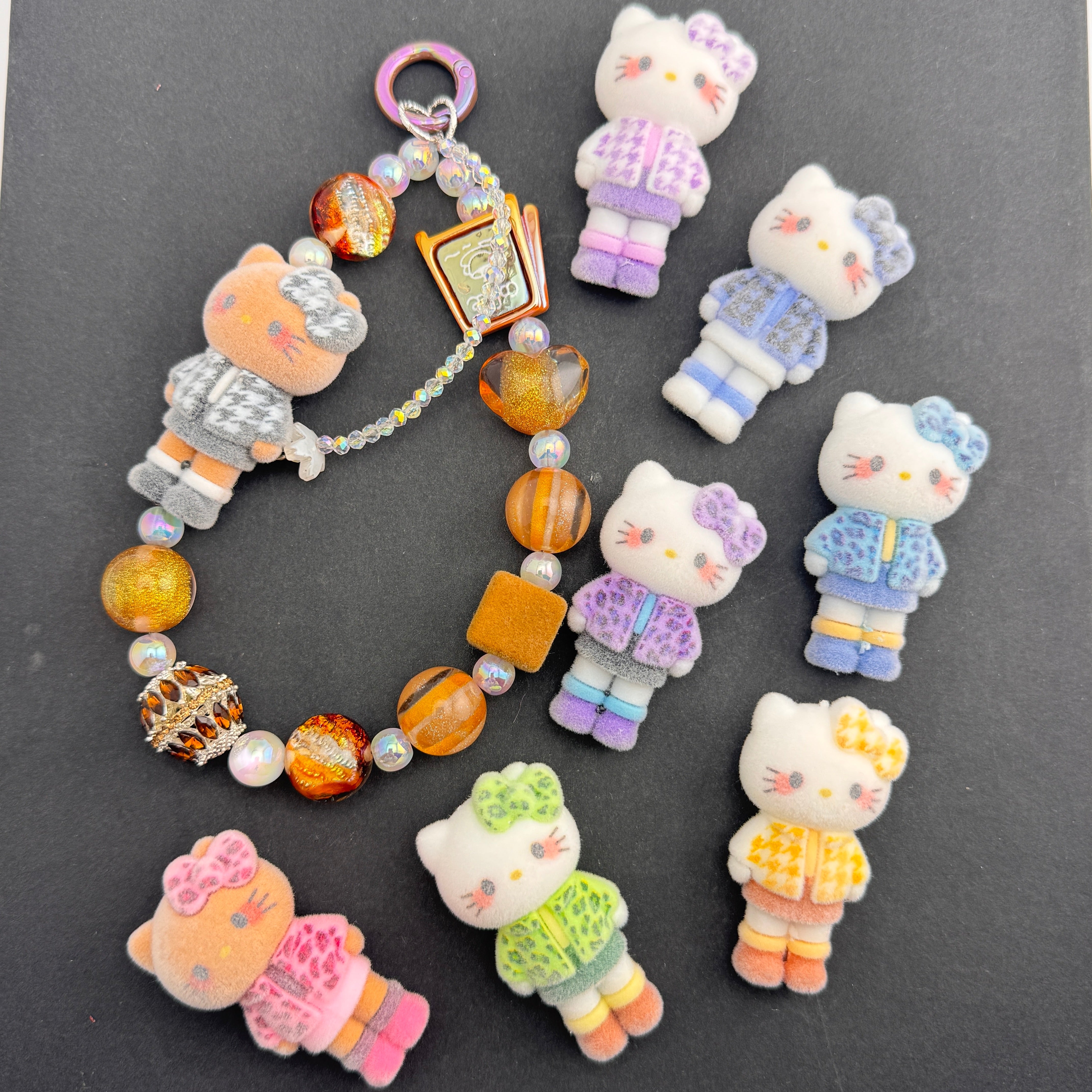 HK Flocked Resin Beads Zoe DIY Wholesale