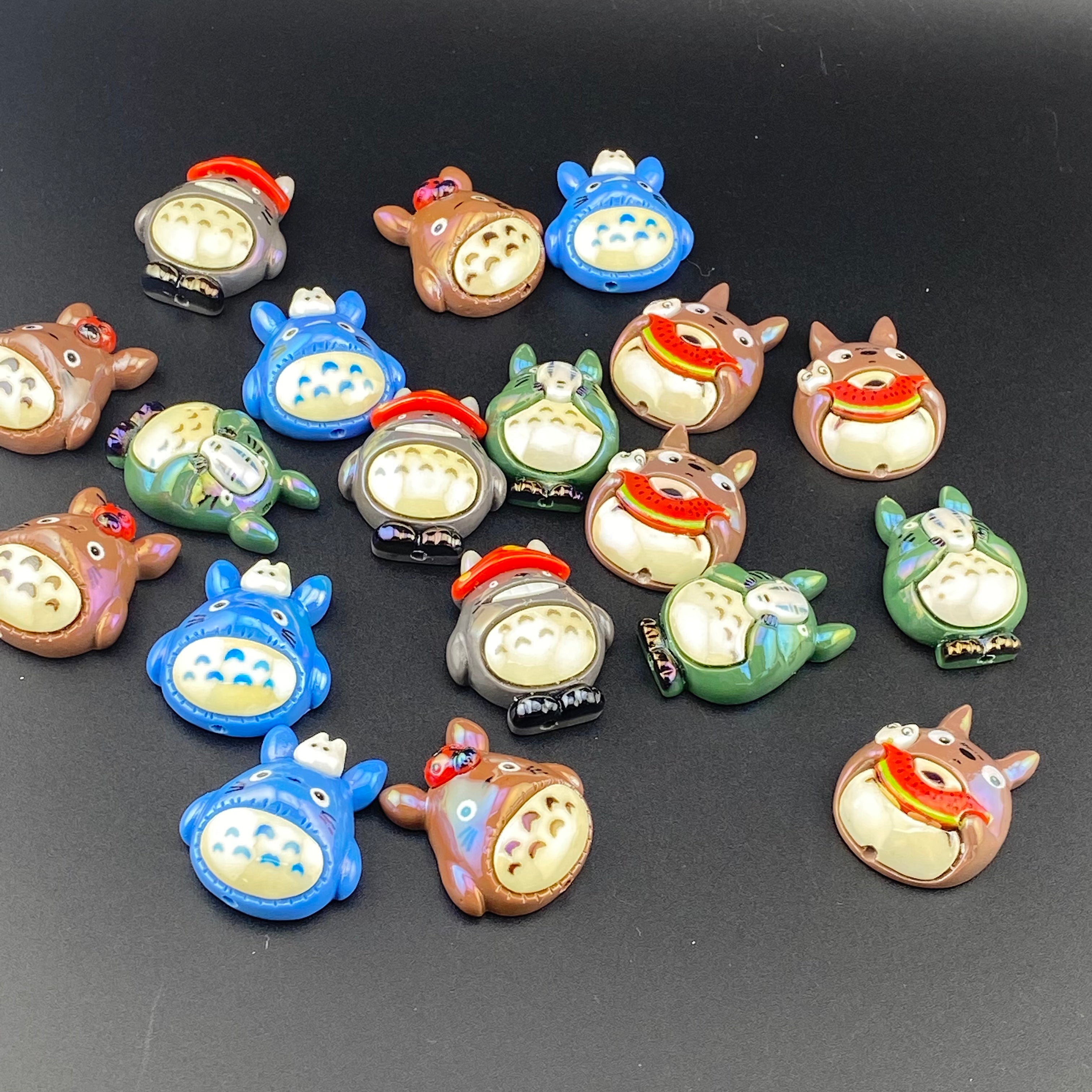 Mixed Color UV Shiny Totoro Resin Beads Fit For Beadable Pens