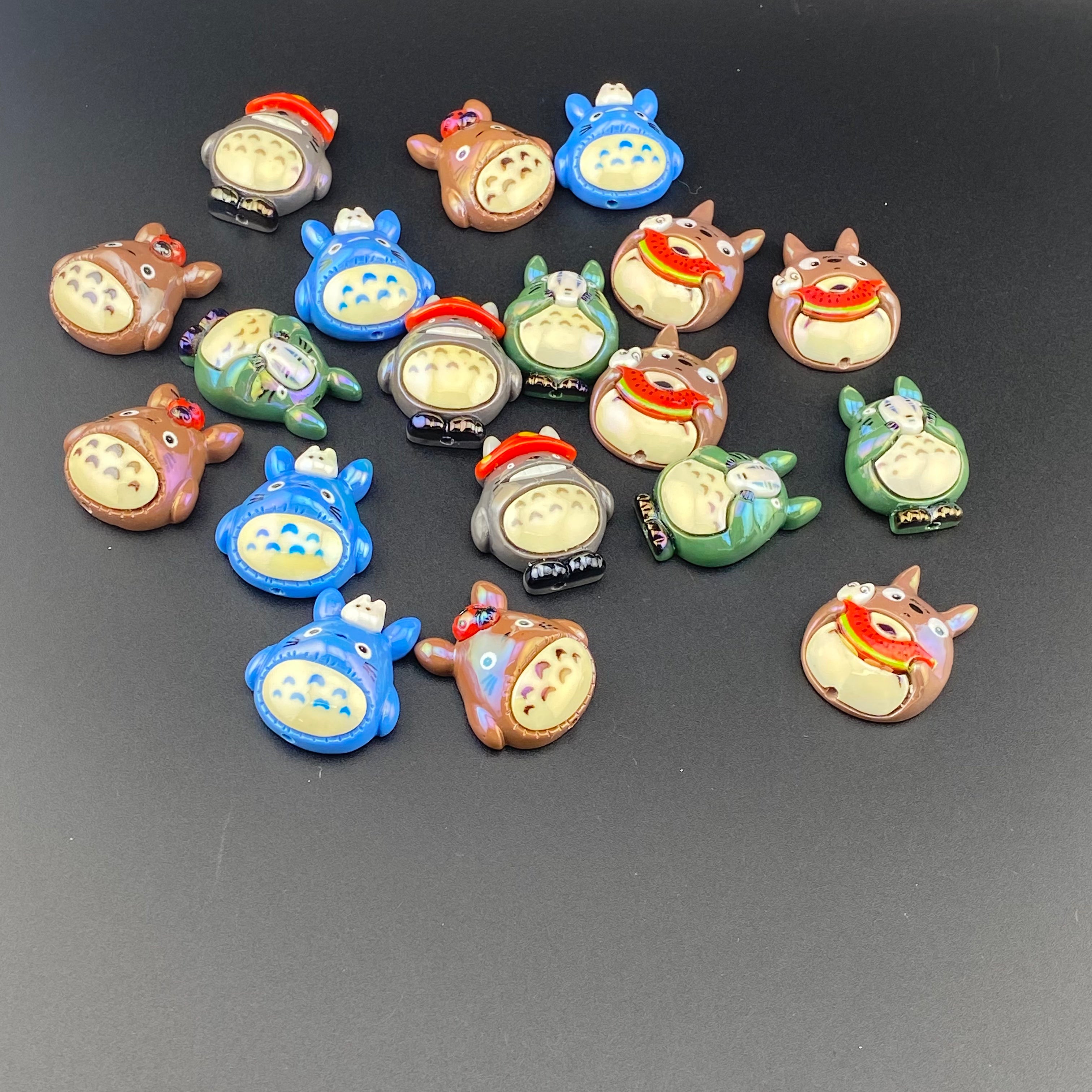 Mixed Color UV Shiny Totoro Resin Beads Fit For Beadable Pens