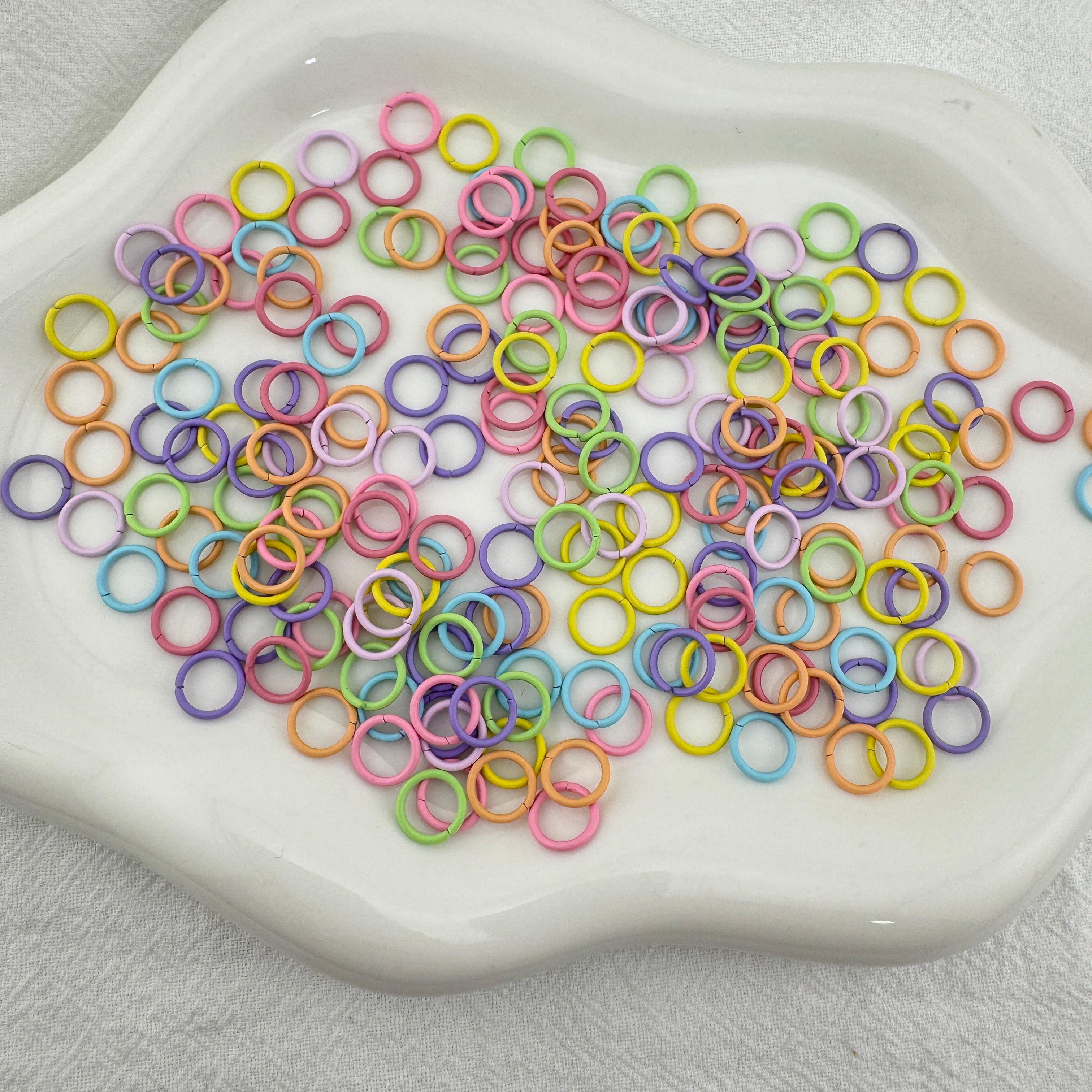 FS6095-8mm Random Mixed Color Drump Ring Zoe's DIY Shop