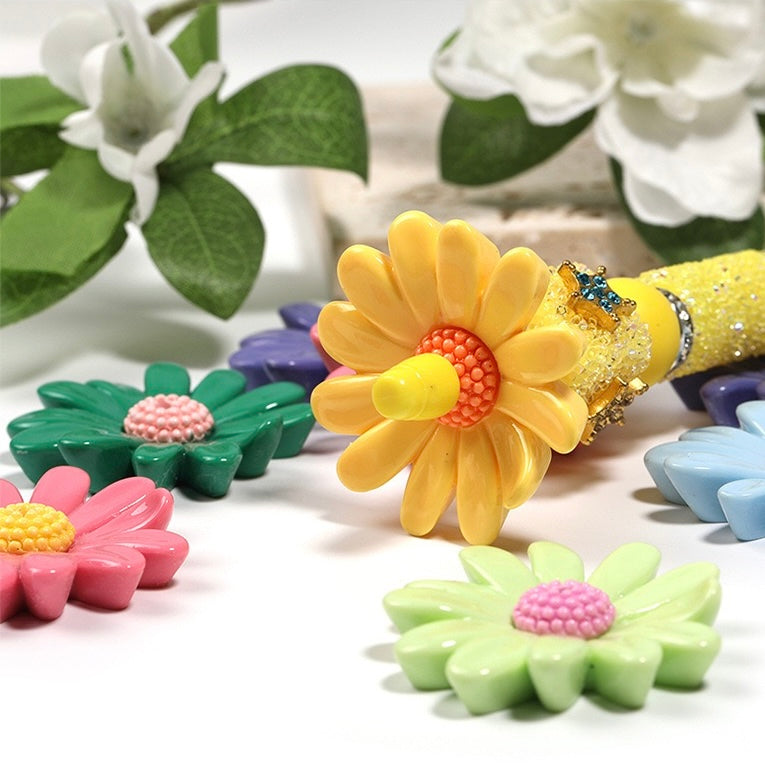 FS2314-42mm Random Mixed Color Daisy Flower Resin Beads Fit For Beadable Pens