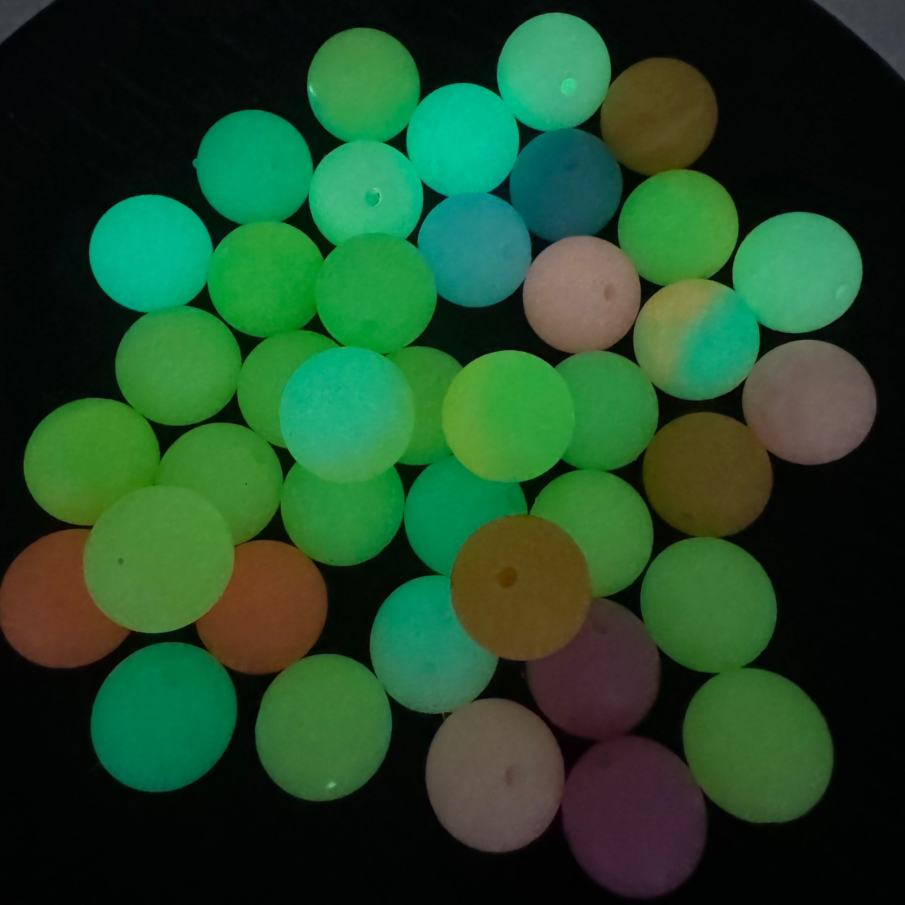 FS1688-15MM Glowing Silicone Beads Fit For Beadable Pens