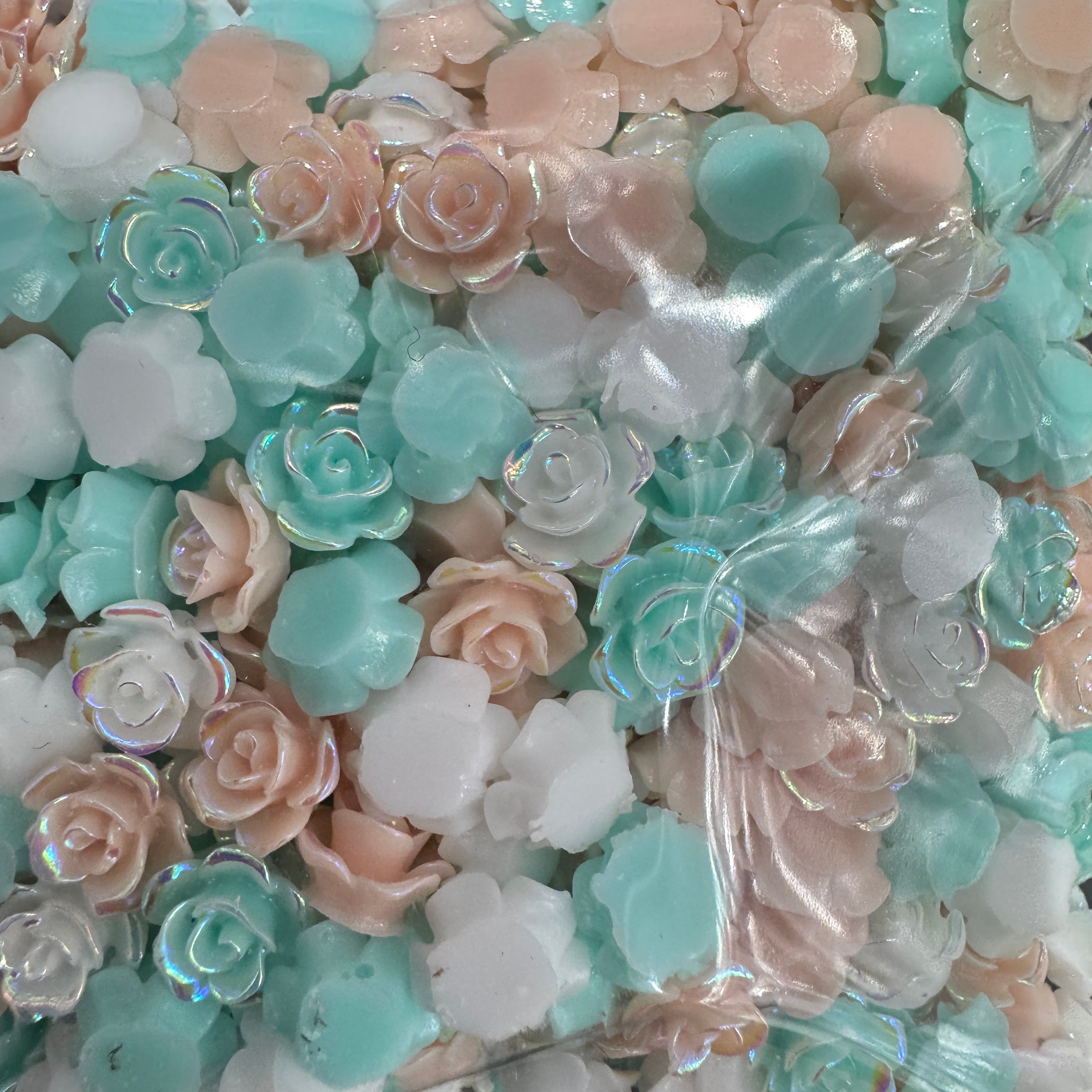 FS1517- 8MM Peach Color Rose Nail Charms For Making Fancy Pen Or Fancy Beads Zoe's DIY Shop