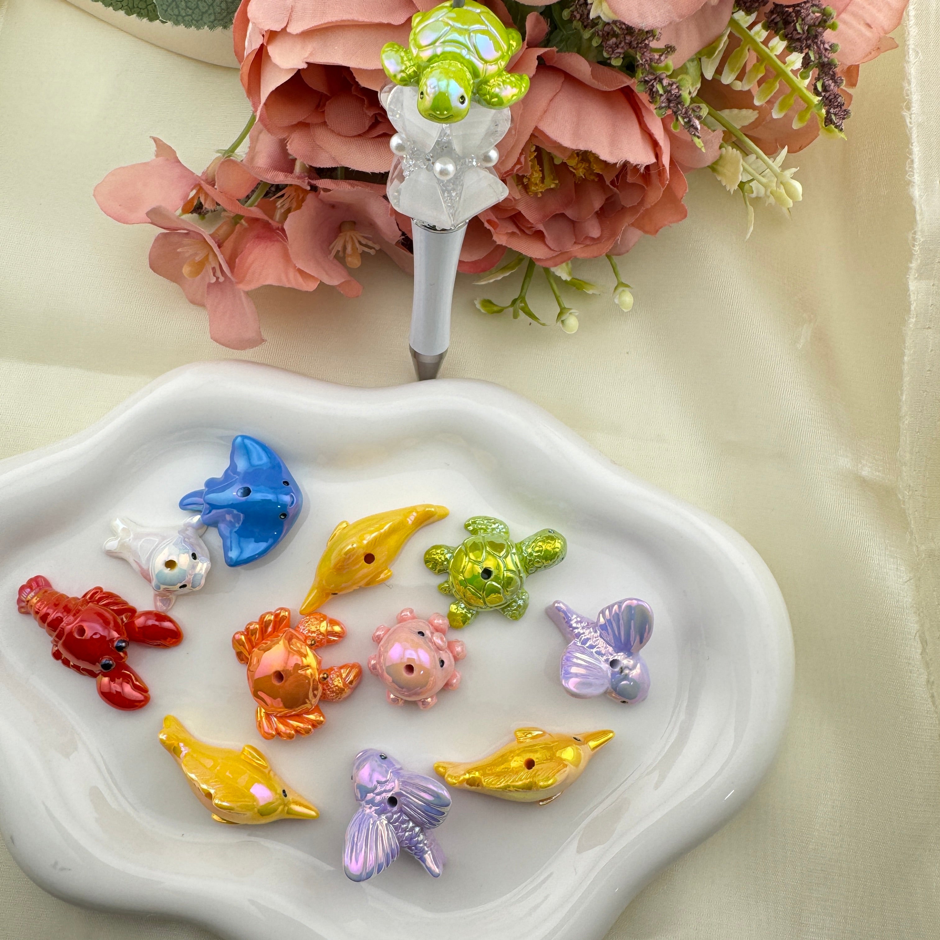 FS6731-Marine Animal Series Resin Beads Zoe's DIY Shop