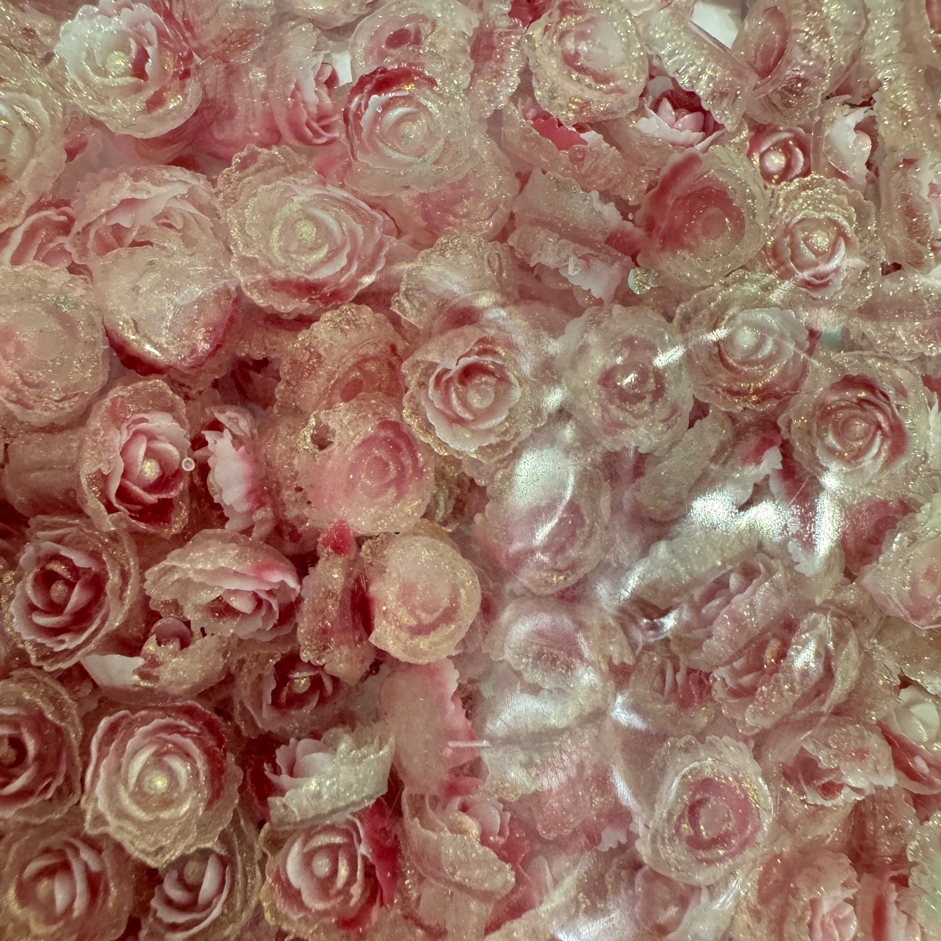 FS5550- 10mm UV Soft Flower Charms Soft Flower Patches Luminous Zoe's DIY Shop