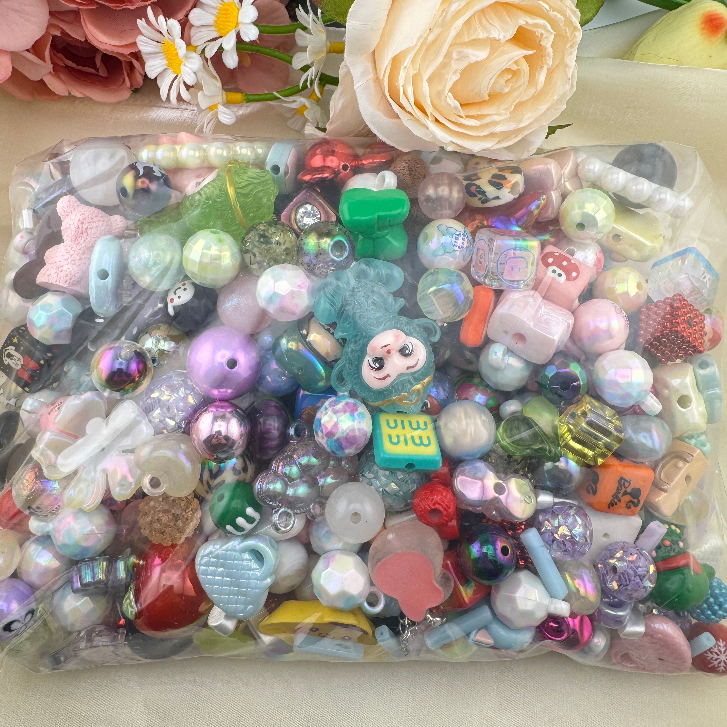 1kg Cleanrance Sale Random Mixed Resin Acrylic Beads Zoe DIY Wholesale
